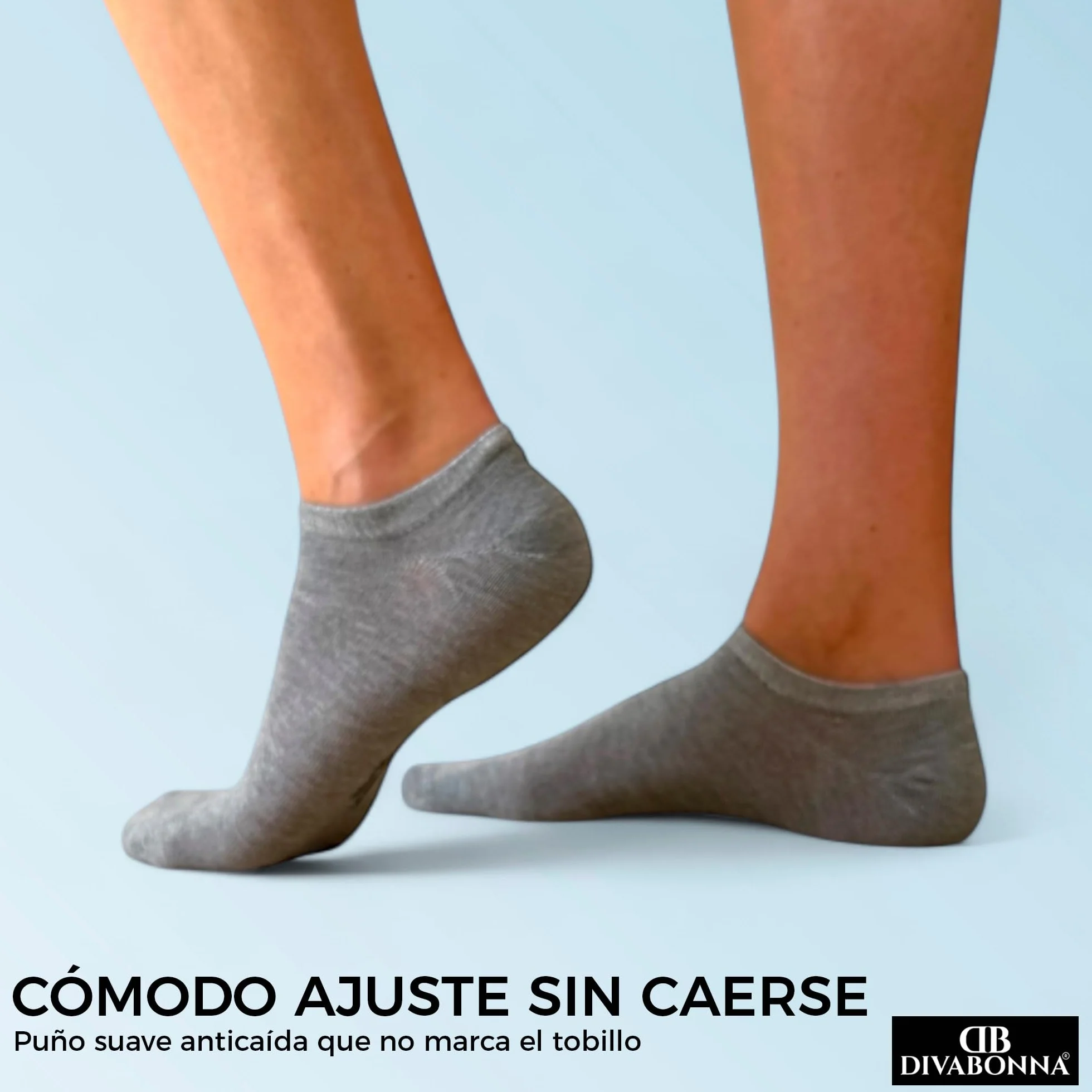 Calcetines Tobilleros de Algodón Transpirable para Hombre y Mujer - 12 Pares