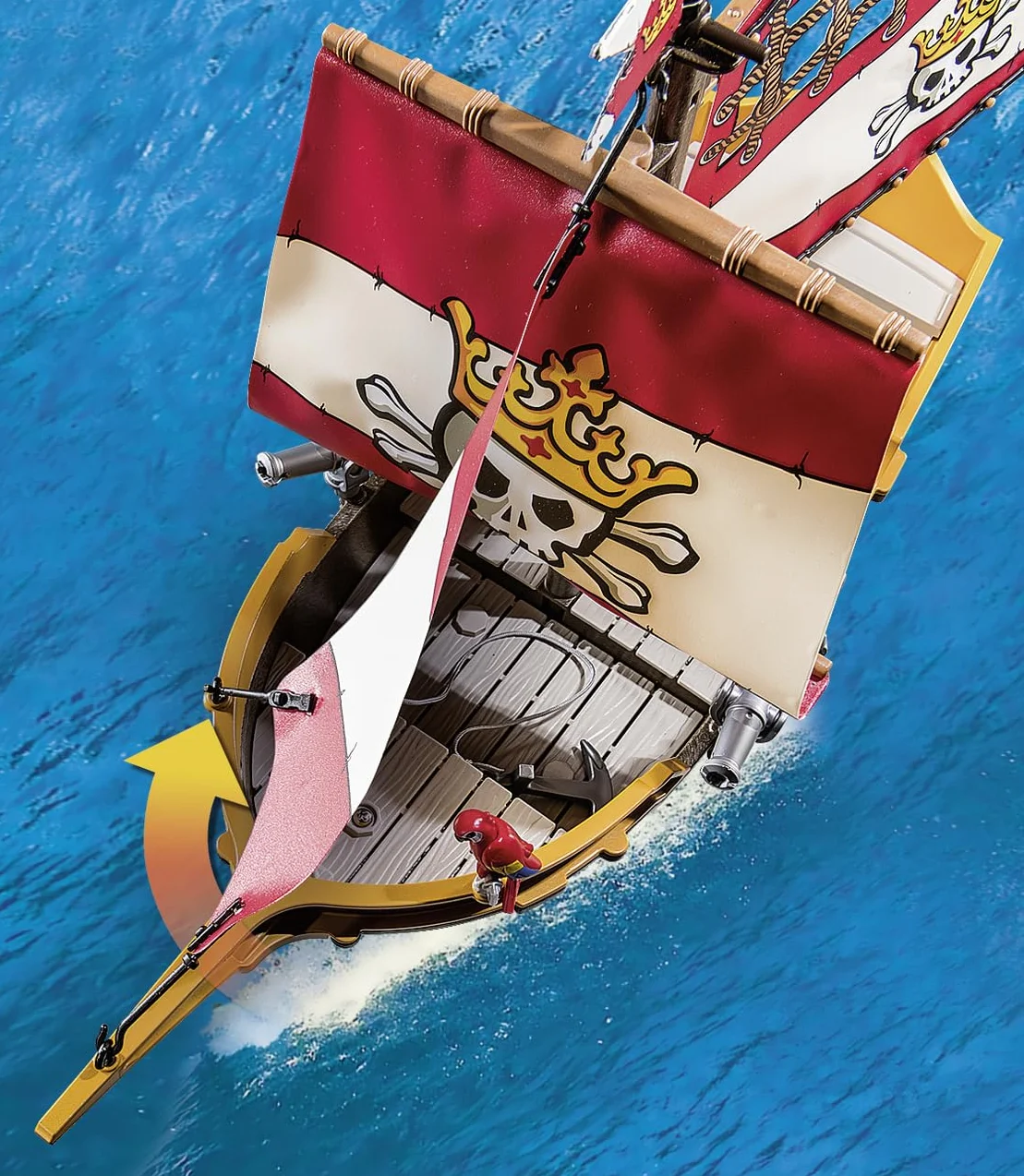 PLAYMOBIL Pirates 71418 Barco Pirata, Aventuras en Alta Mar, Juguetes para niños a Partir de 4 años