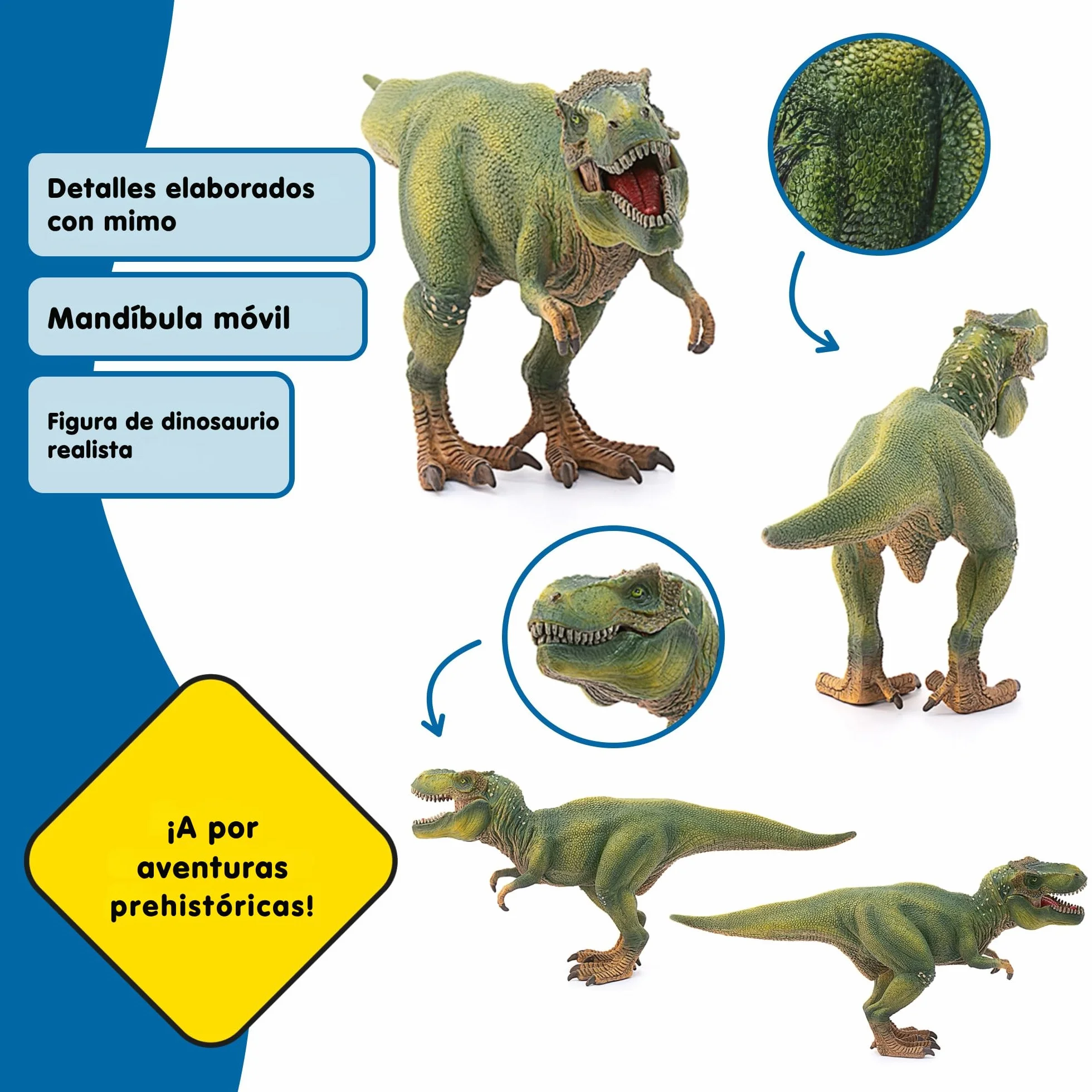 Schleich Dinosaurs | Tyrannosaurus Rex 14525 | Dinosaurio Realista con mandíbula móvil | Gran Regalo para niños y niñas | Juguete de Dinosaurio Partir de 3 años | 28 x 10 x 14 cm