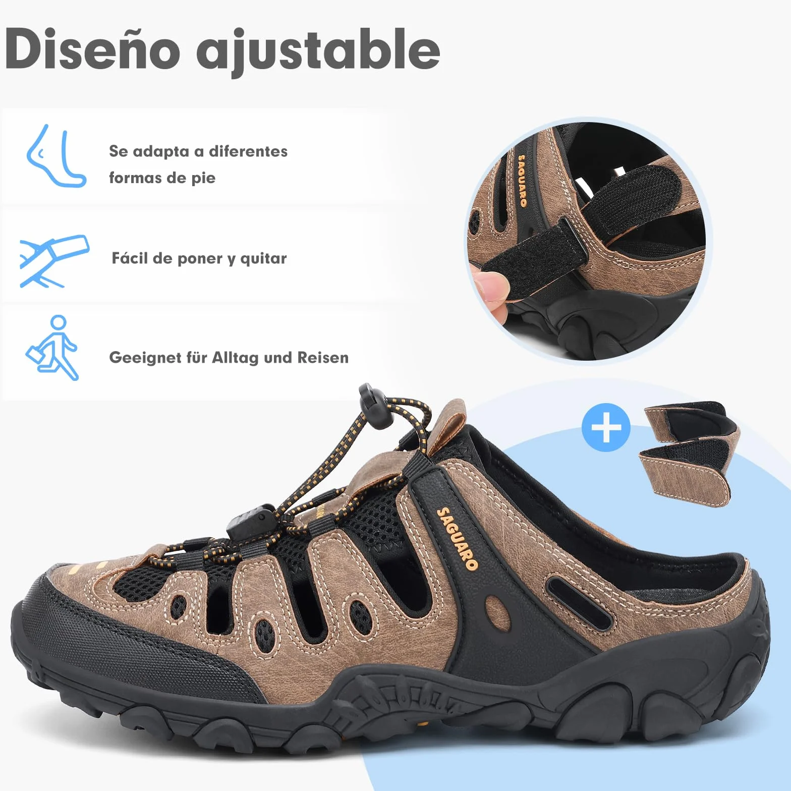 SAGUARO Sandalias de Trekking Hombre Mujer Cómodas Transpirables Deporte Sandallias Al Aire Libre