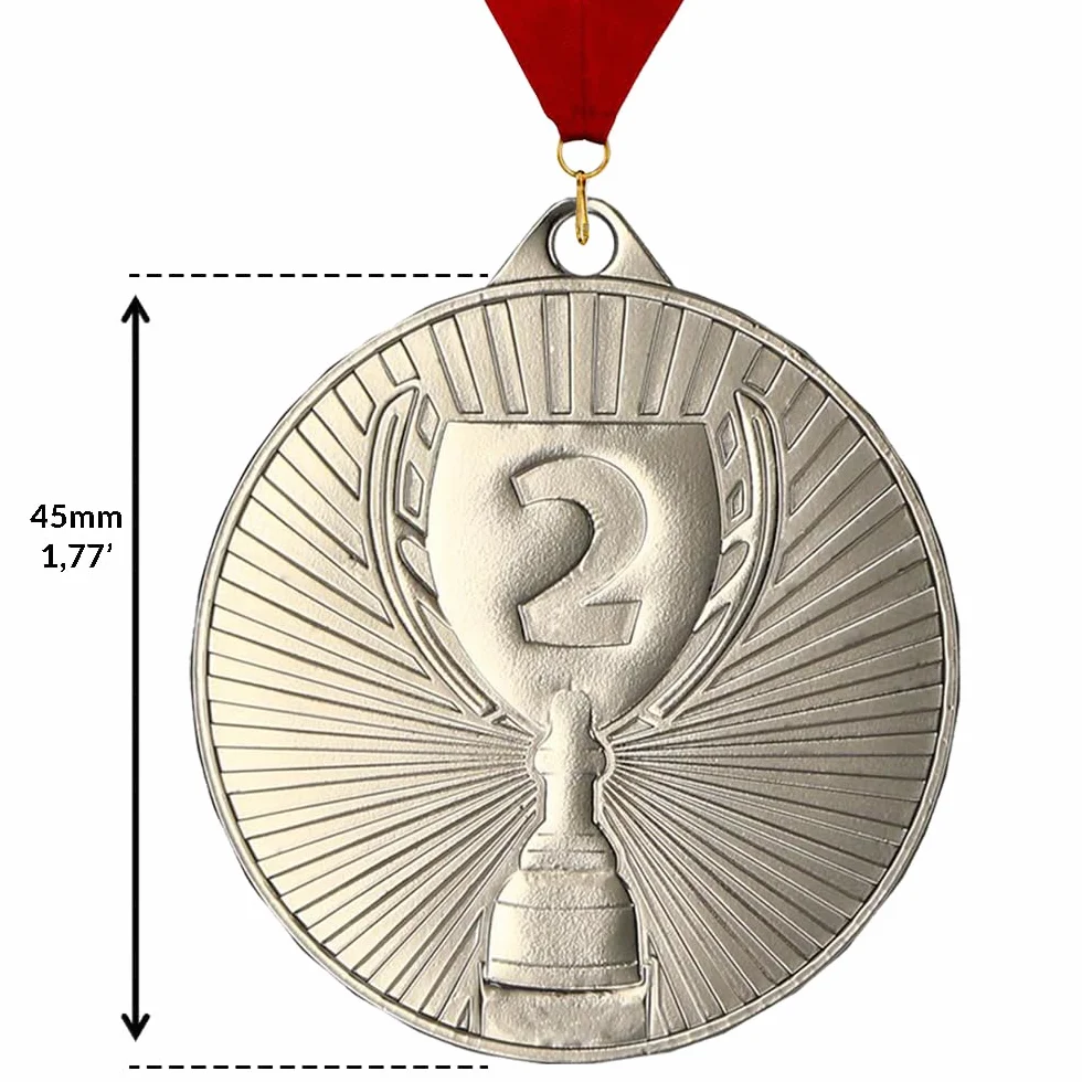Larius Juego de 3 Medallas de Metal para Deportes y Competiciones 1 2 3 Cuadrados
