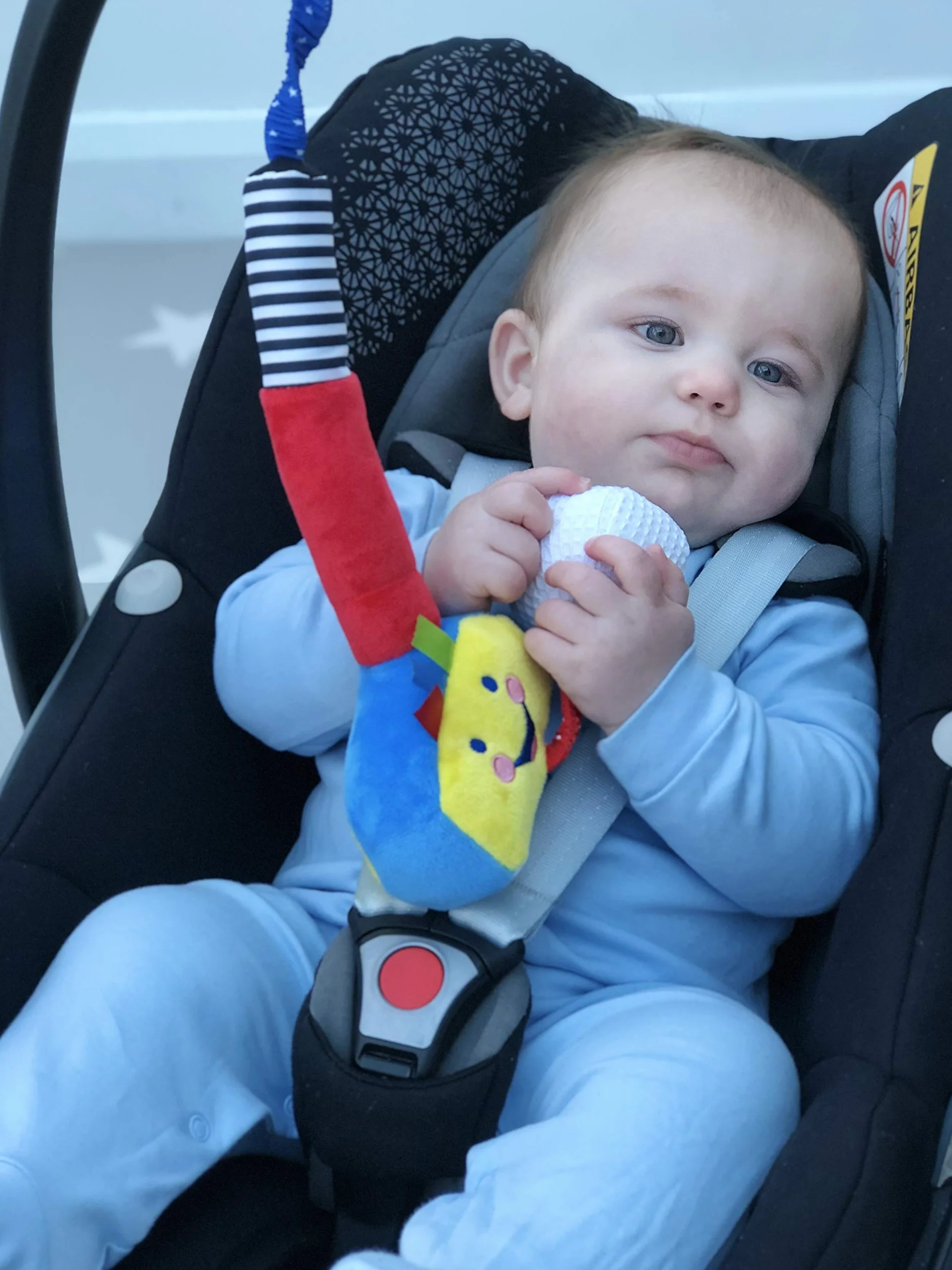 Little Sport Star Club de golf y pelota para bebés, juguete con clip para golfistas, adecuado desde el nacimiento, para llevar o en casa, regalo para bebé, chirridos, sonajeros y crujidos, un juguete