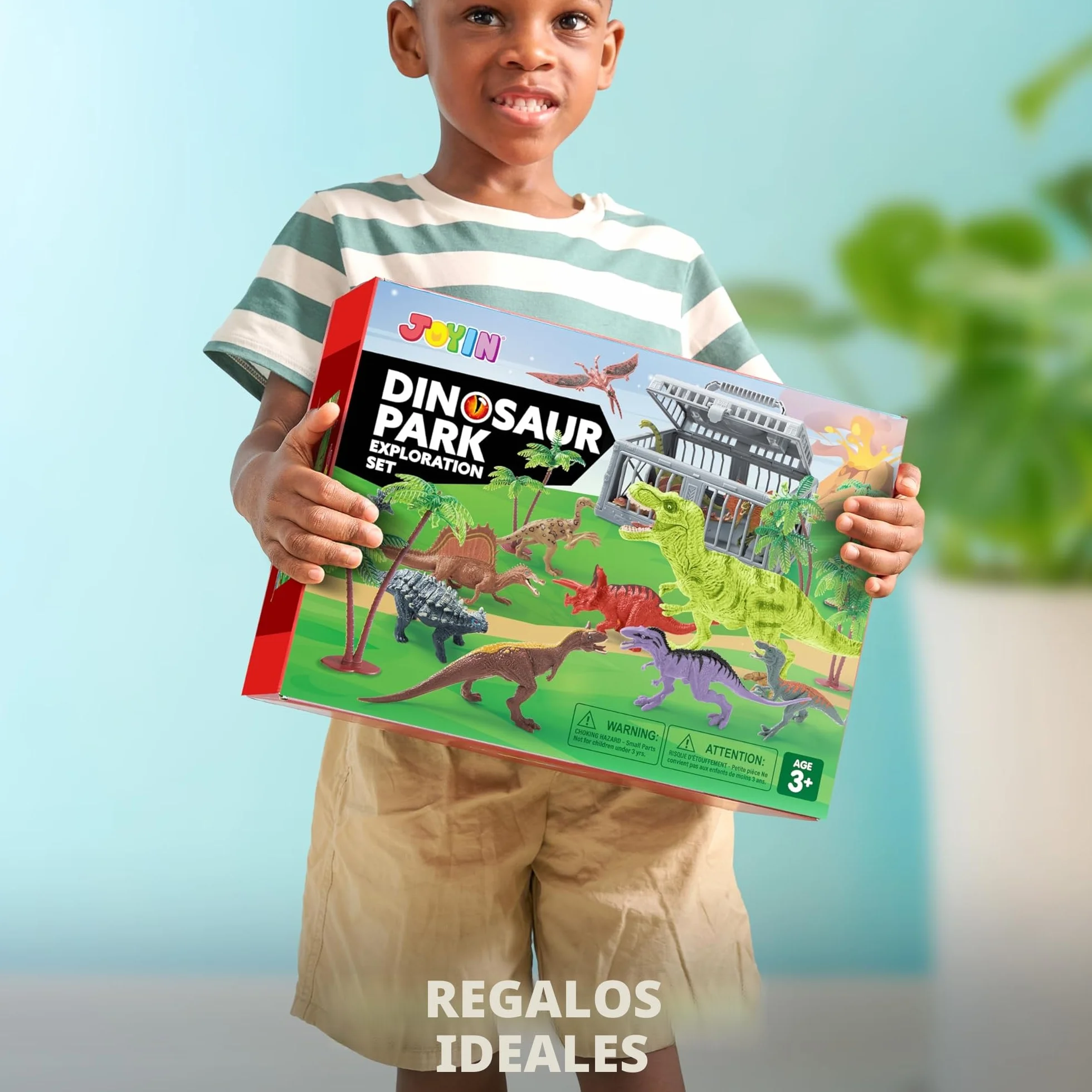 JOYIN Juguetes de Dinosaurios para Niños 3-6 Años 19 Regalos con Almohadillas y Jaulas de Almacenamiento