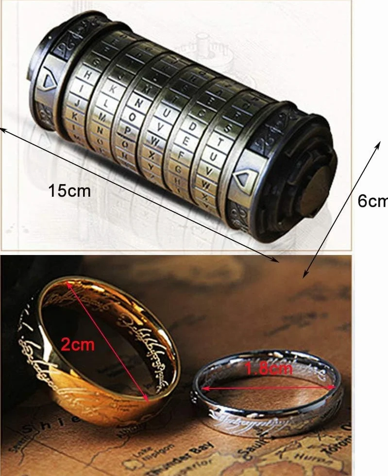 Da Vinci Code Mini Cryptex Lock Puzzle Brain Teaser Gift for Couples Blanco