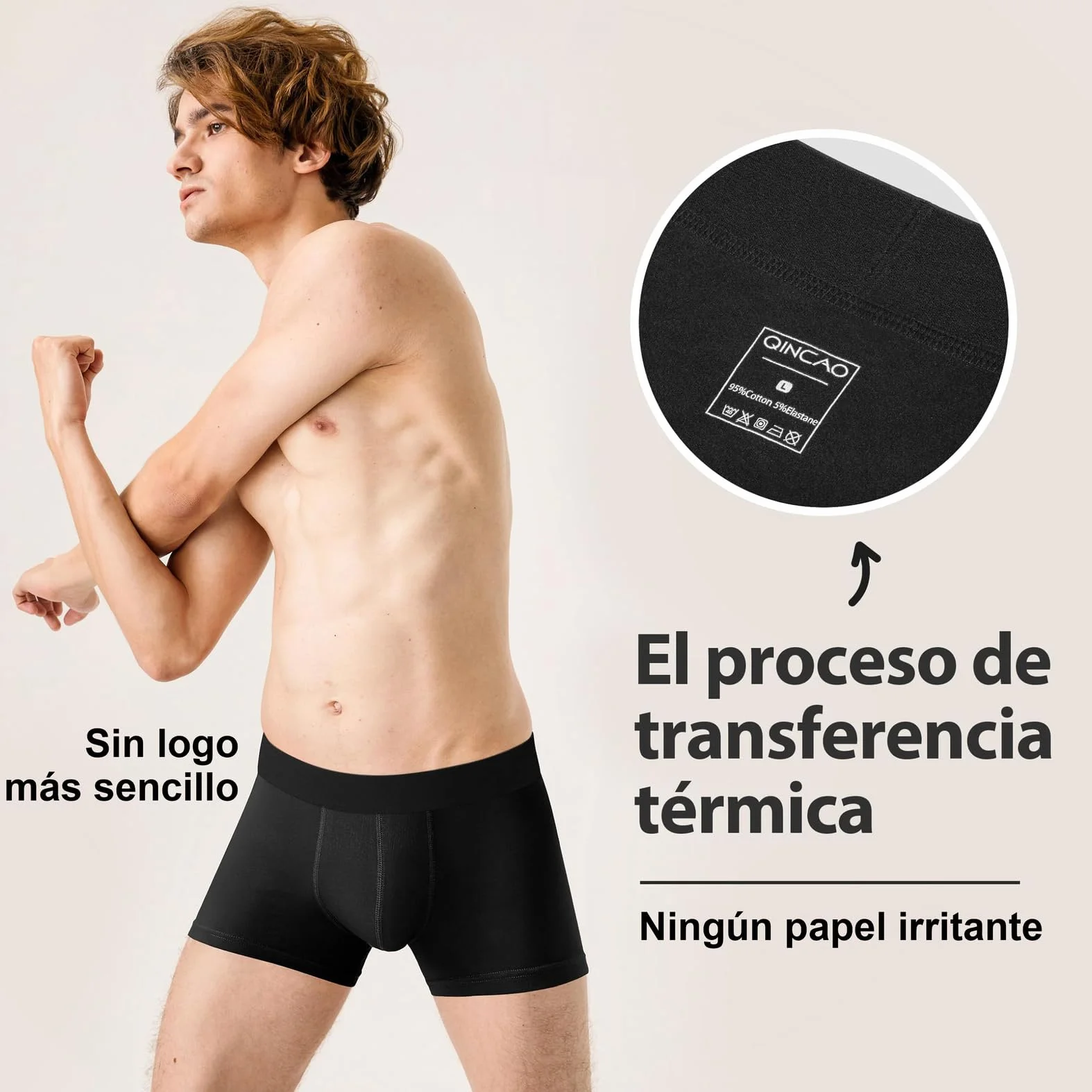 QINCAO Calzoncillos Hombre Boxer Pack de 6 Algodón