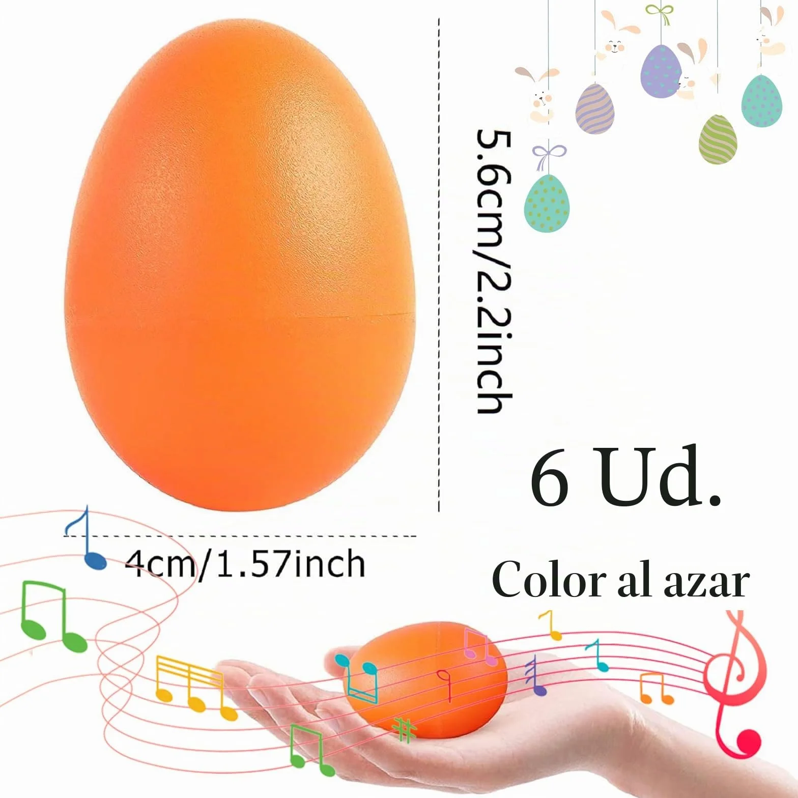 Shaker de Huevo,Maracas de Huevo,Maracas en Forma De Huevos,Huevos Musicales para Fiesta Infantil Cesta de Pascua Caza de Pascua,Musikinstrument Egg Shaker