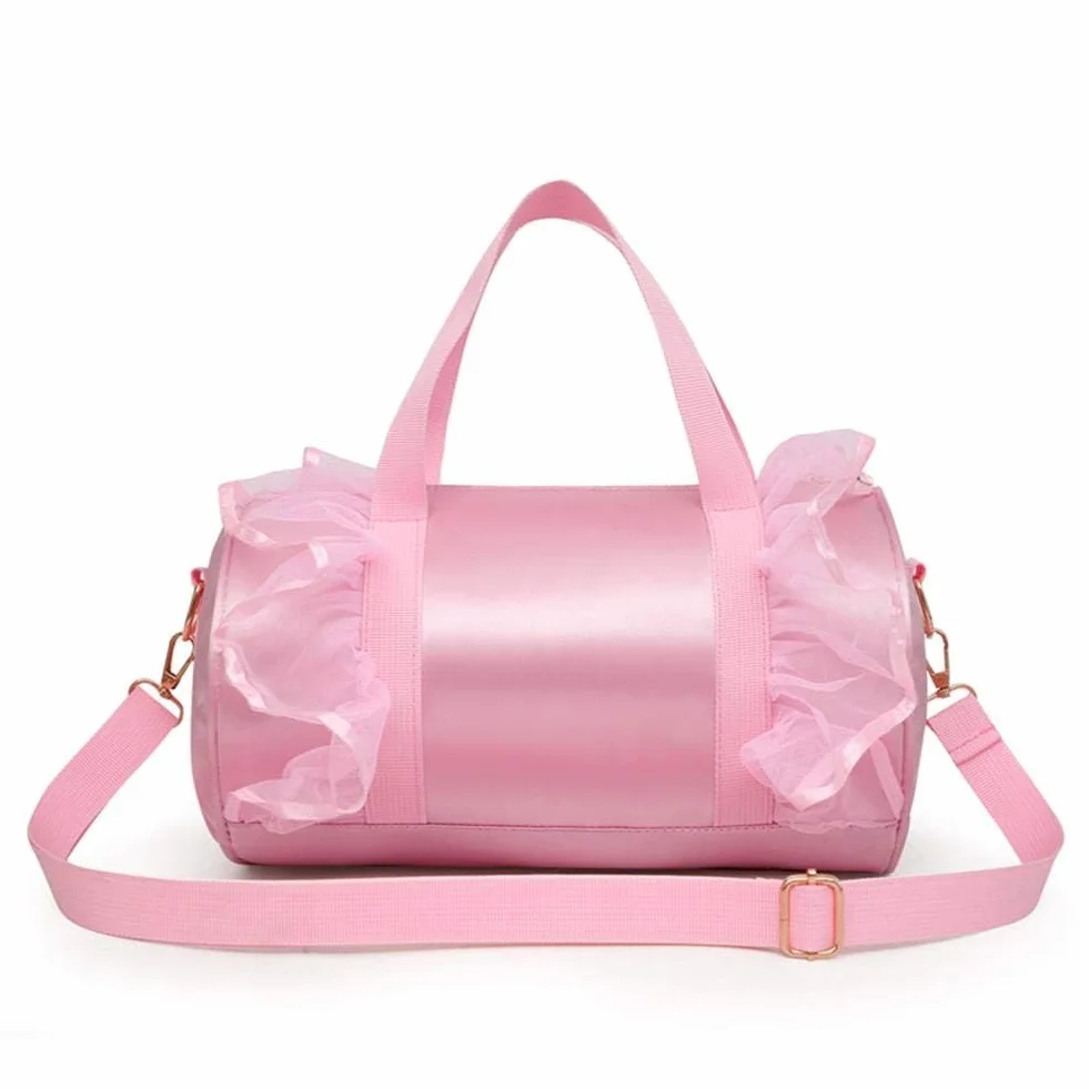 Bolso de baile de ballet para niña, bolso de mano, rosa