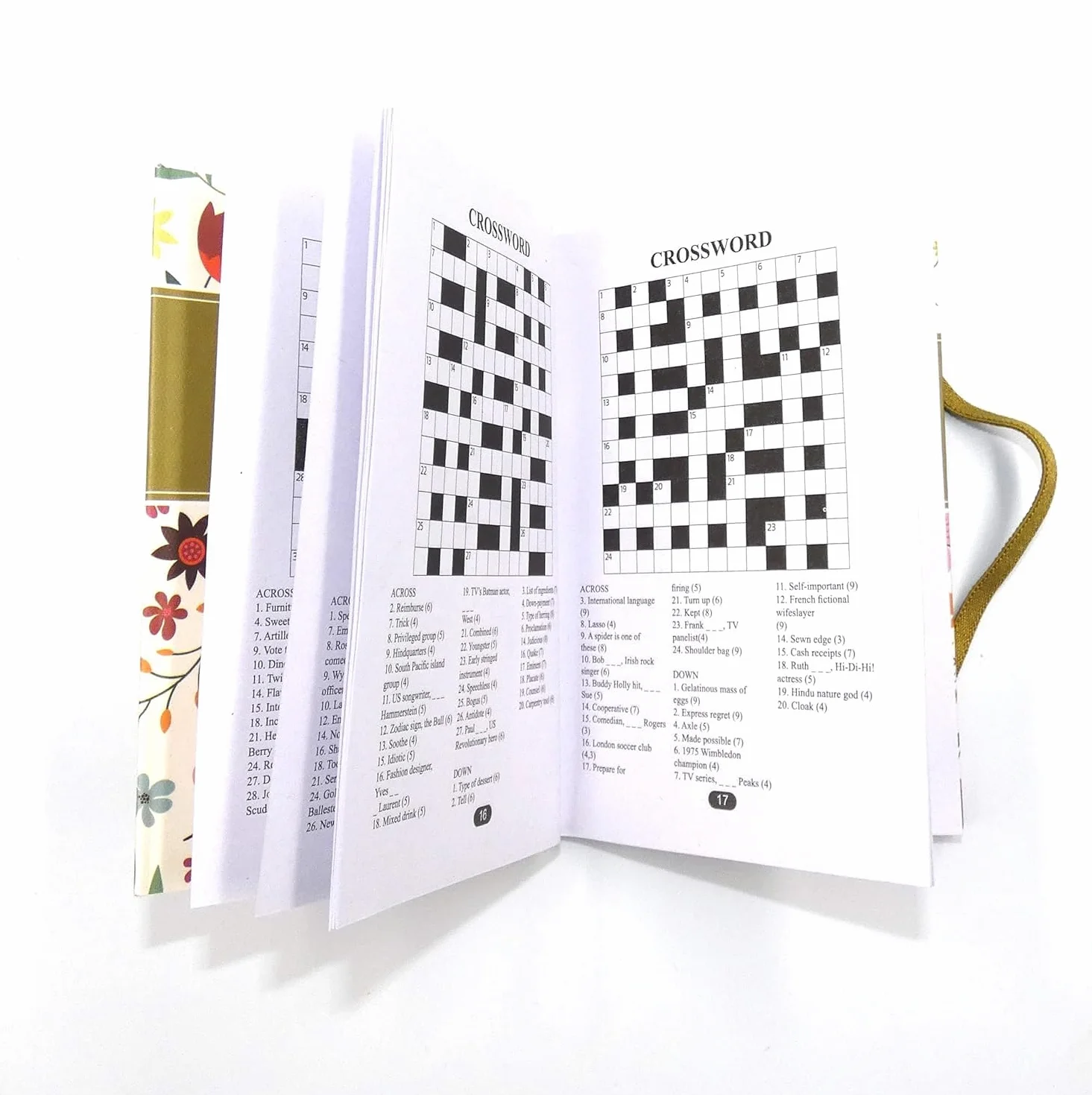 Juego de 2 libros de viaje A6 sudoku crucigramas floral
