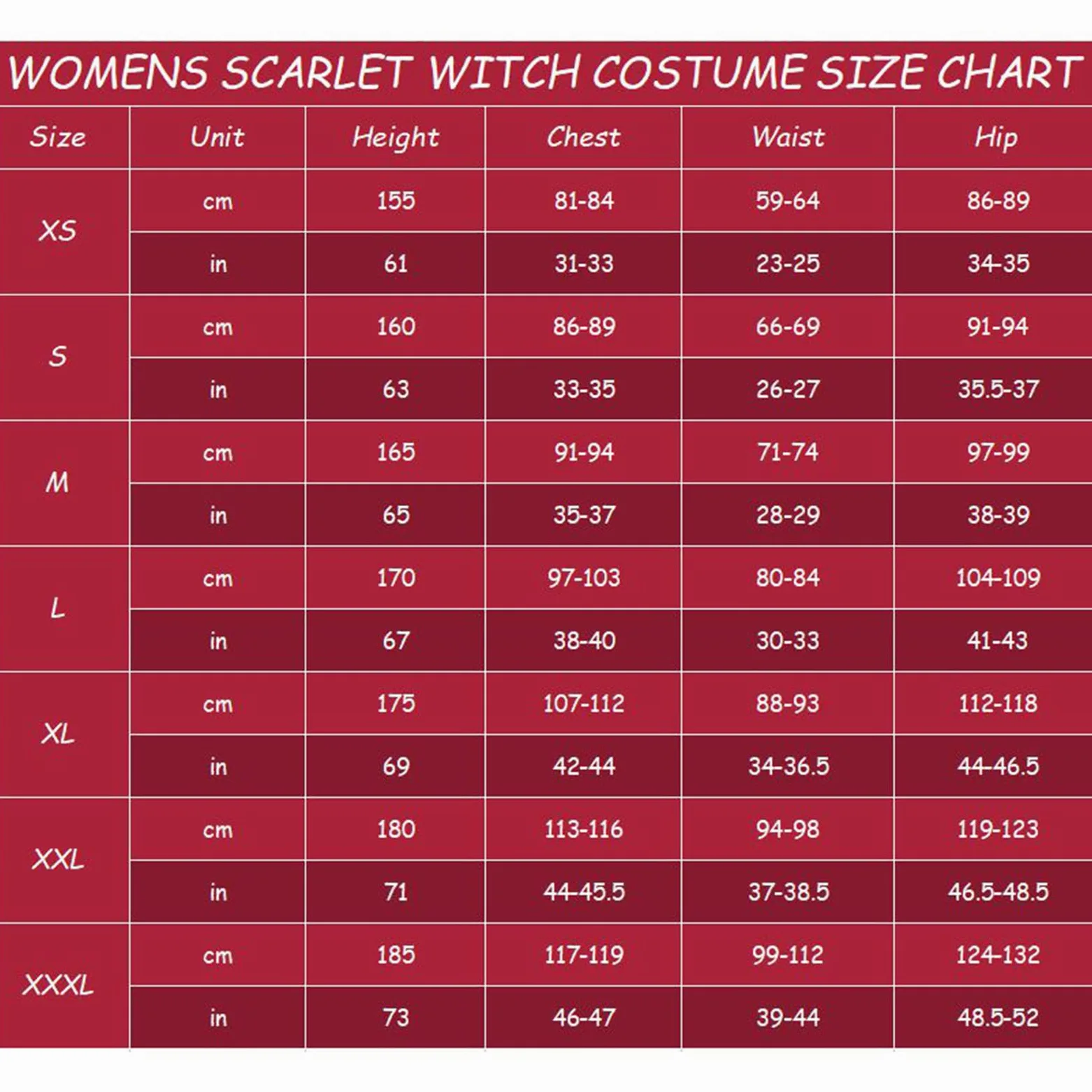 SINSEN Disfraz de bruja escarlata para mujer, disfraz de Wanda Maximoff, disfraz de cosplay con capucha, capa, chaqueta, pantalones, traje para la cabeza, fiesta de Halloween, conjunto completo