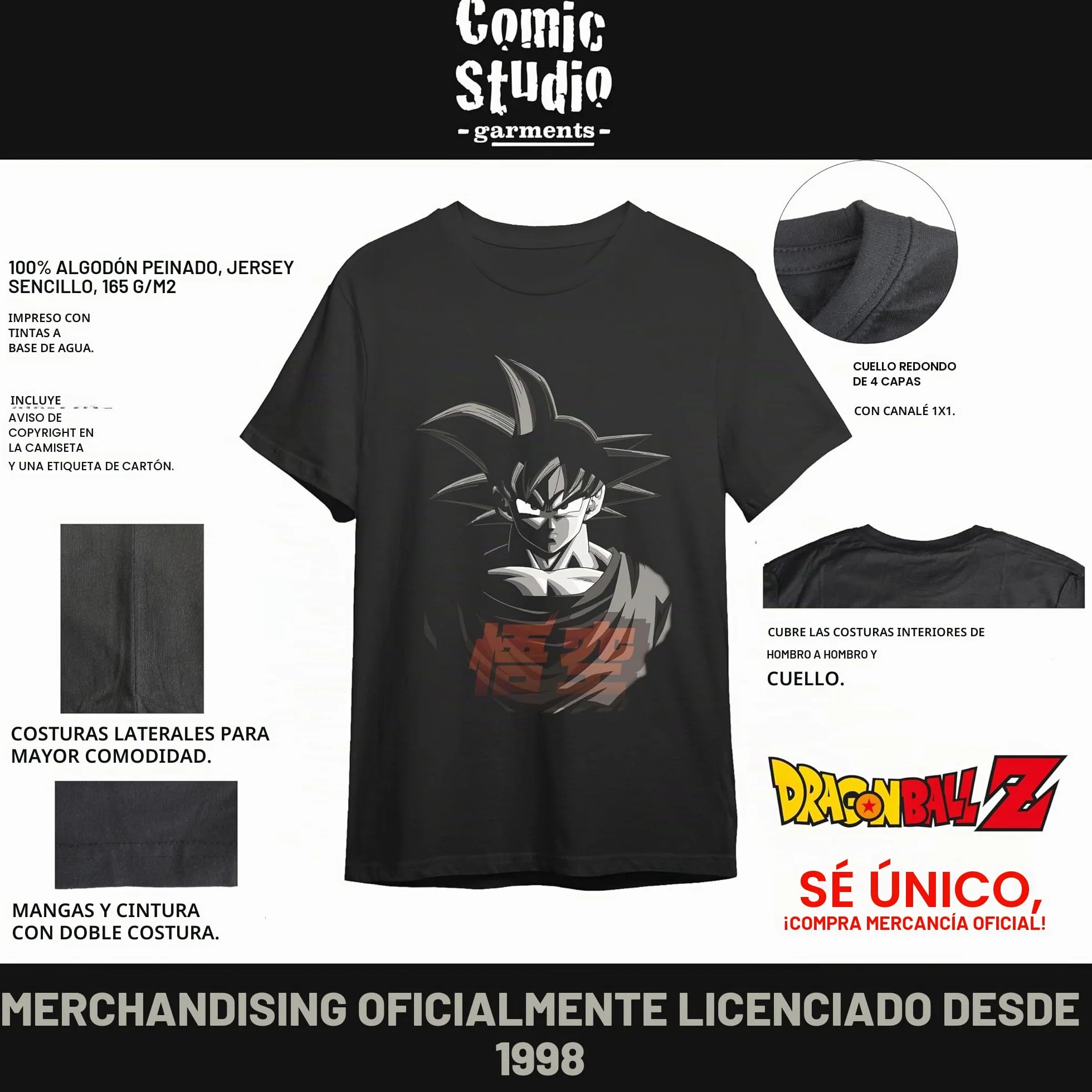 Dragon Ball Z Camiseta Goku Negro L T-Shirt Unisex Adulto