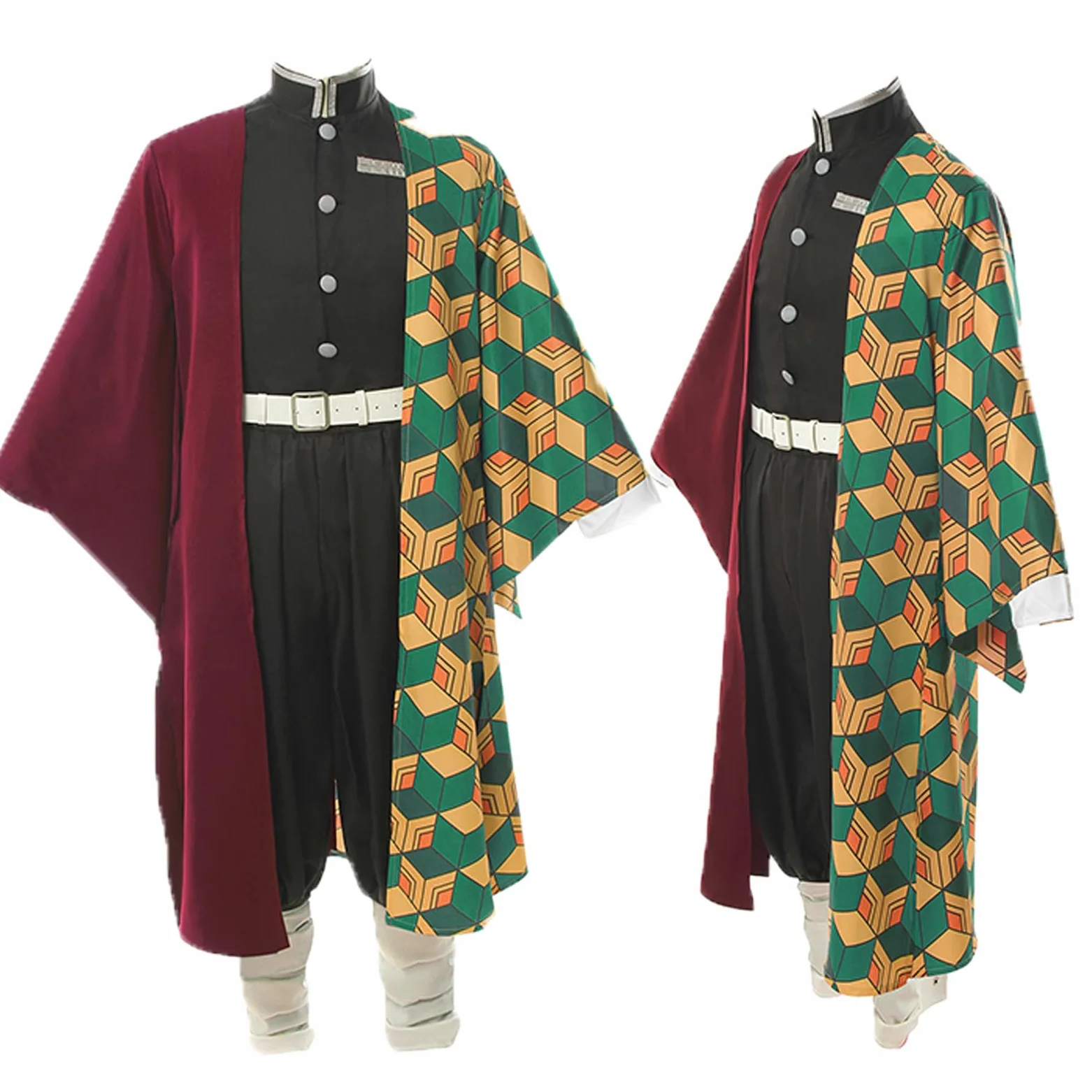 CR ROLECOS Mitsuri Cosplay for Demon Slayer Mitsuri Full Set Tomioka Giyuu Costume Giyuu Anime Outfit for Halloween