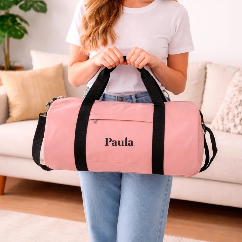 Personalizowana Torba Sportowa Macuto Podróżna Unisex Różowa