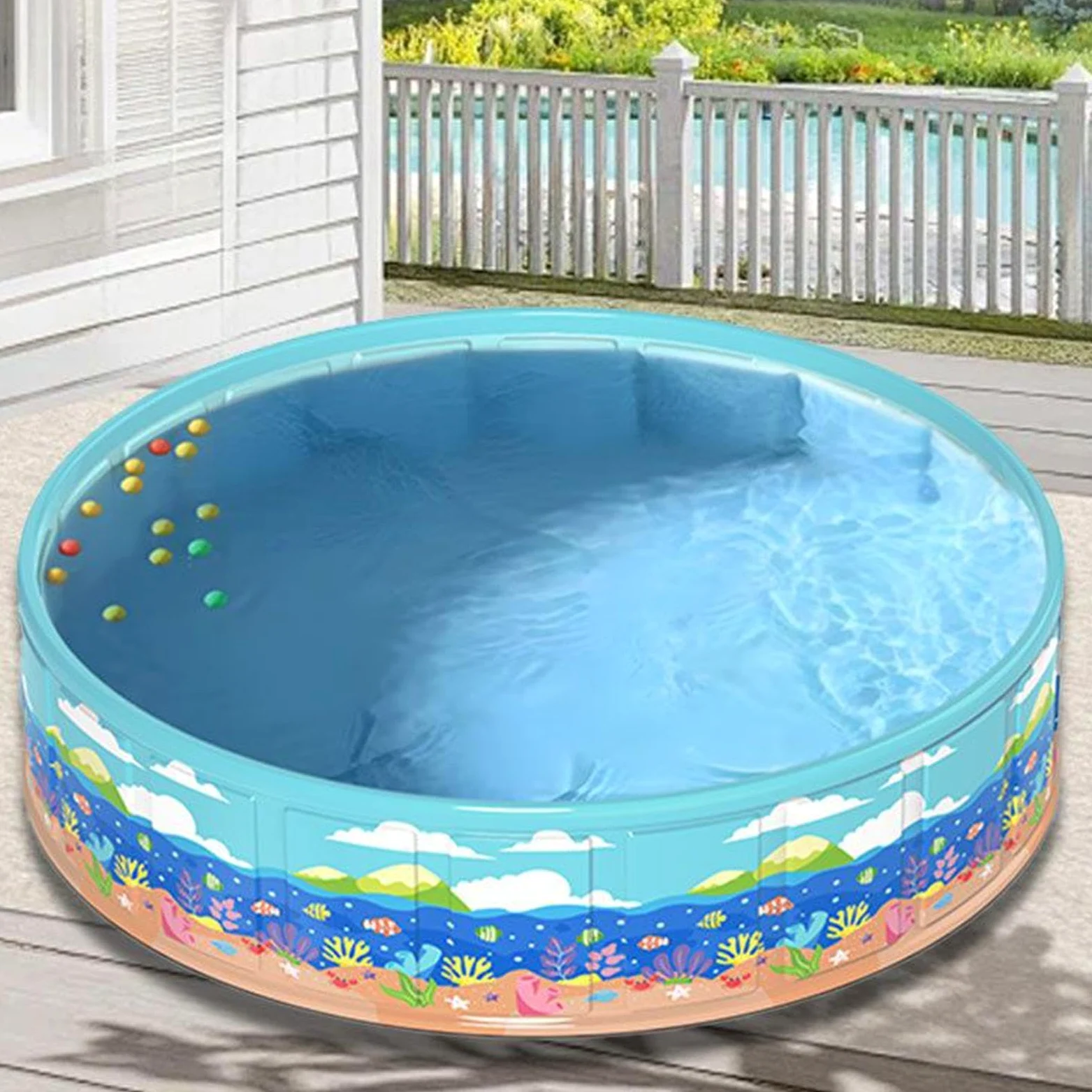 Piscinas Infantiles de jardín | PVC Plegable portátil no Hinchable - Piscina de Chapoteo para Niños,para Niños Y Niñas Verano Exterior Al Aire Libre Patio Jardín De Agua Y Patio Trasero