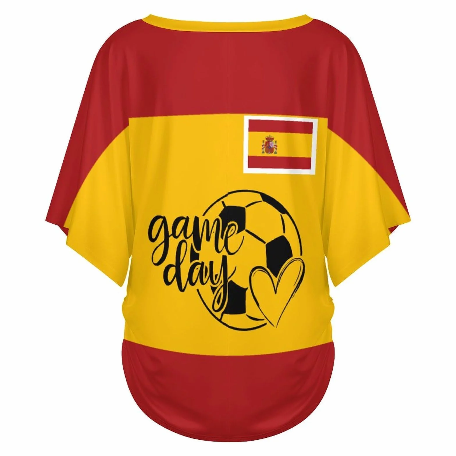 Camiseta España Mundial 2026 Mujer Manga Corta Bandera Regalo Casual Futbol Deportivo Basica