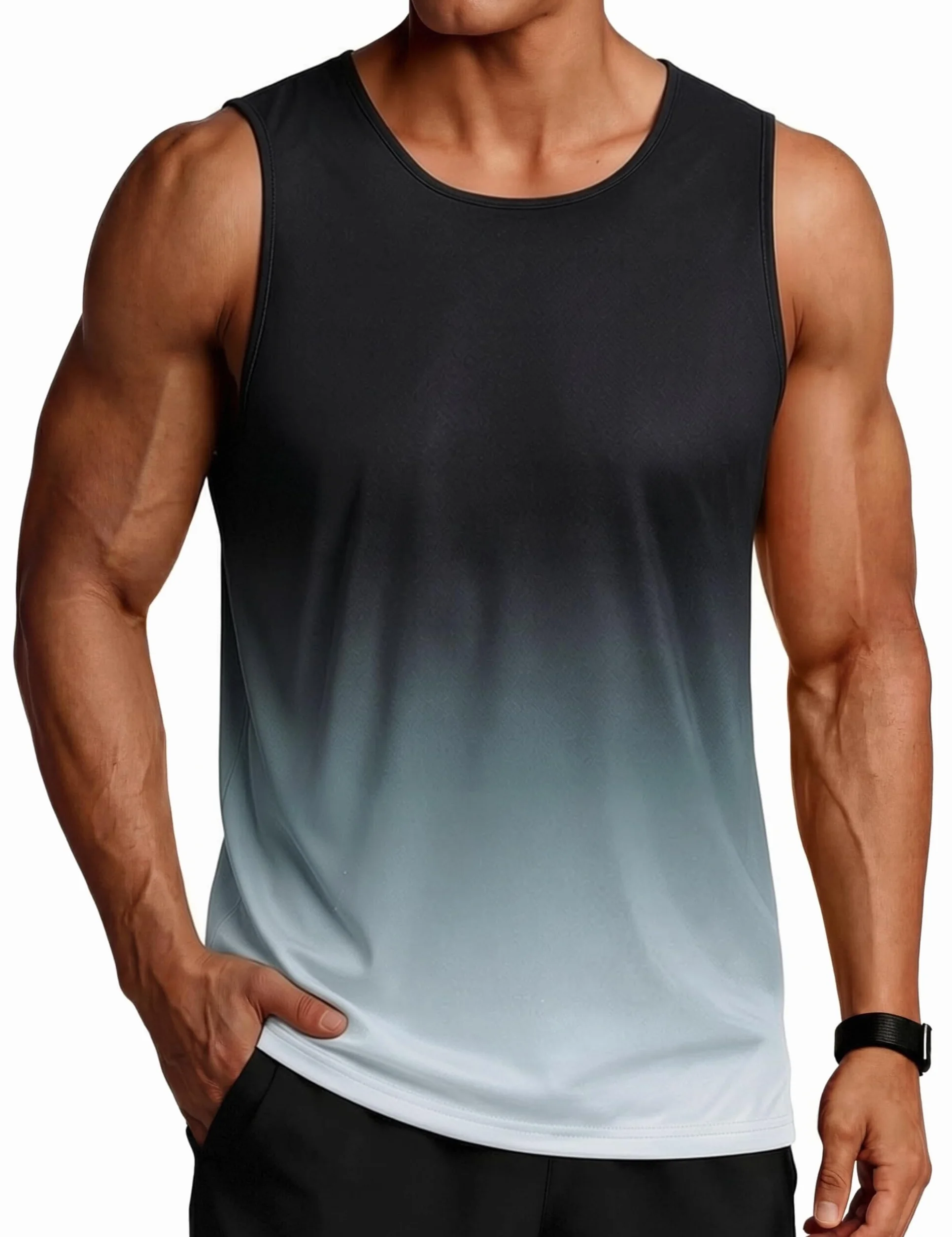 PINSPARK Camiseta de tirantes sin mangas para hombre entrenamiento verano