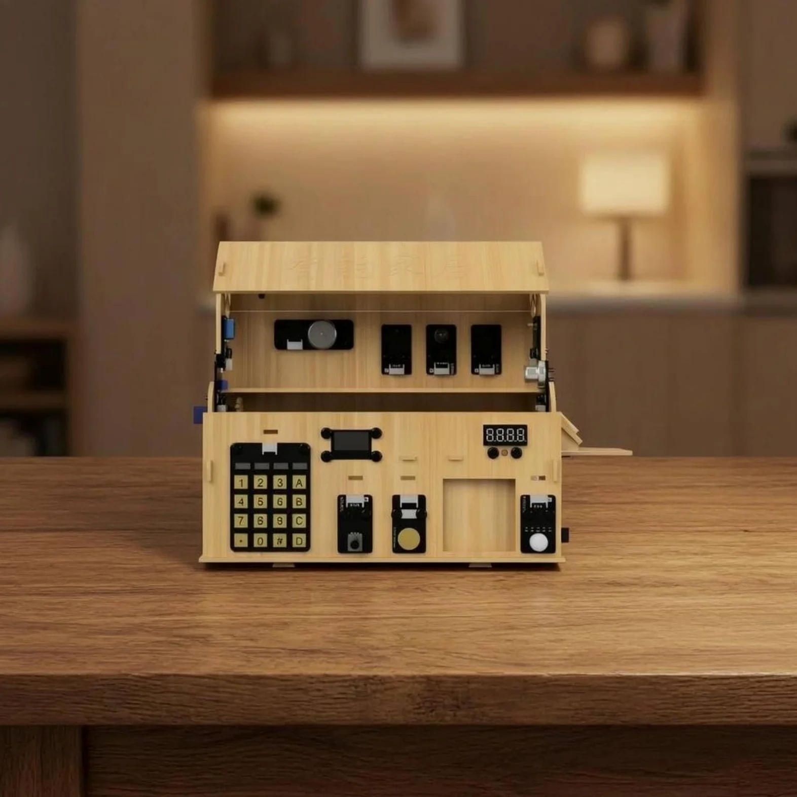 F Fityle Smart Home Entrenador Dispositivo Domótica Kit Programación Módulos Conectividad Teclado Pantalla Conjunto Didáctico para Interacción de Módulos