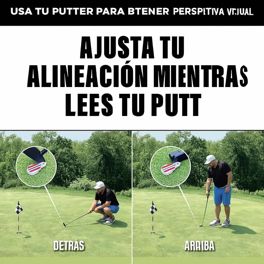 Fraser Fitness Marcador de alineación de pelotas de golf, herramienta de ayuda para putting