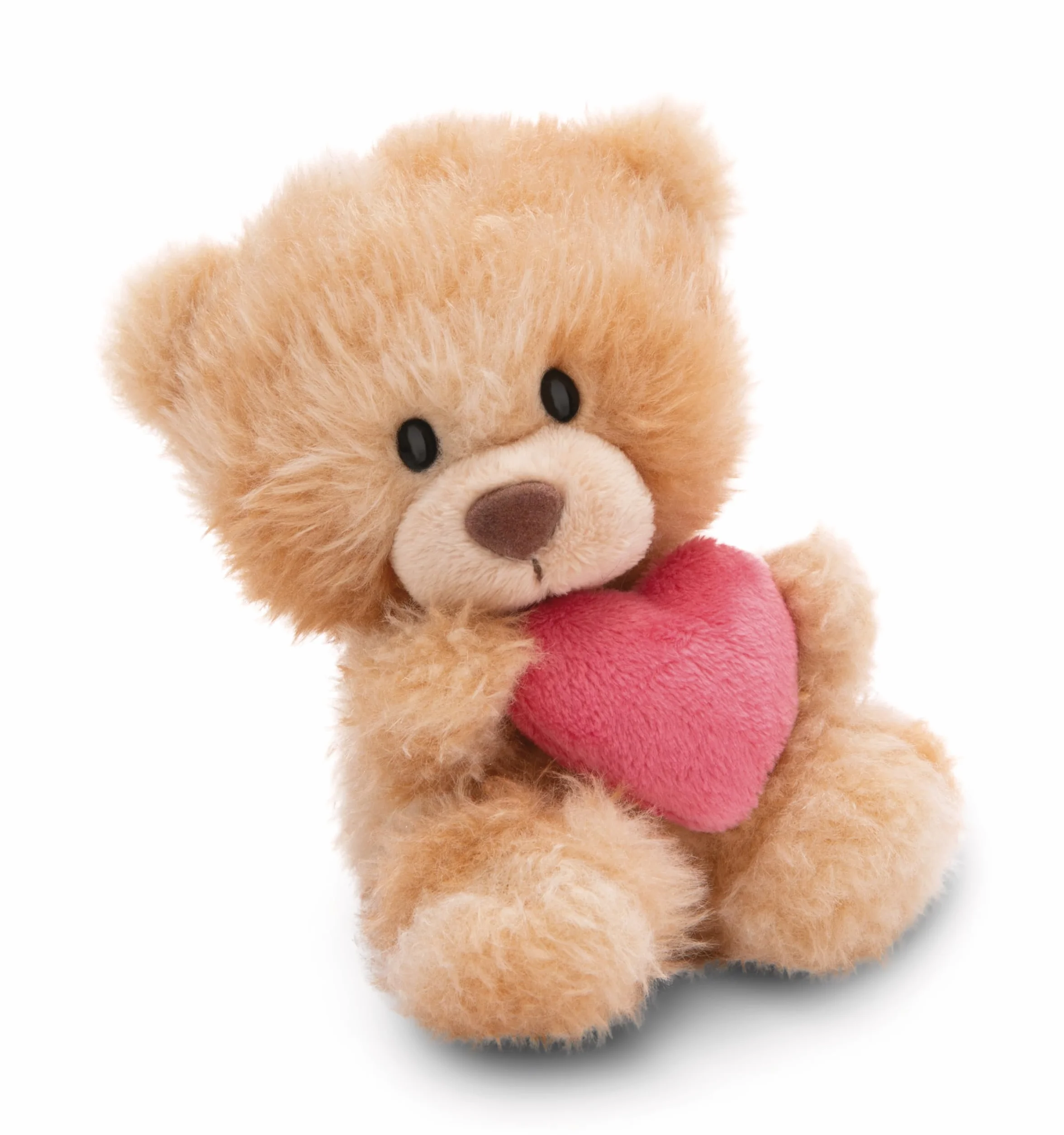 Osito de peluche marrón claro con corazón 18cm colgante suave regalo