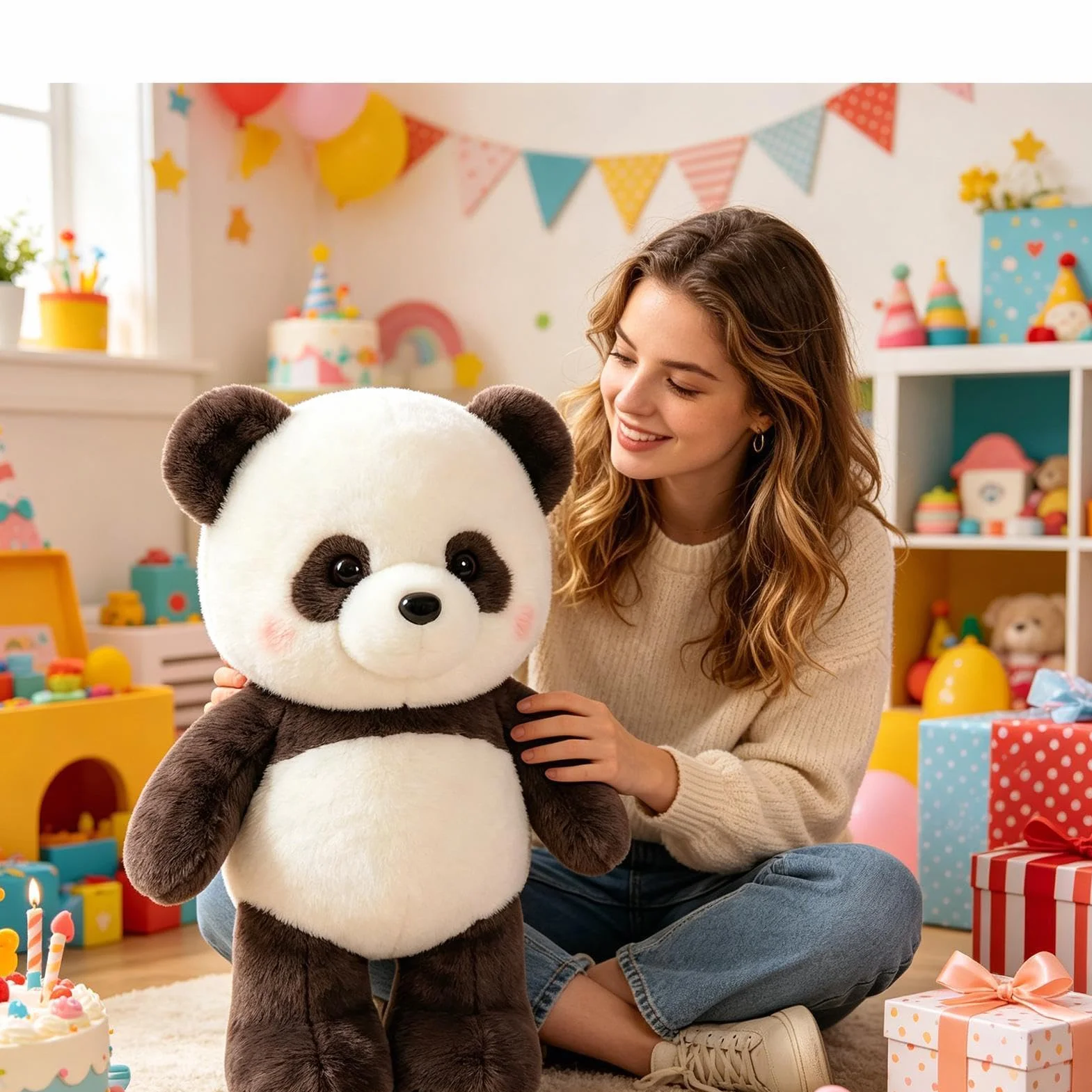 Peluche De Panda Corredor, Lindo Peluche De Panda Corredor, Peluches Interactivo De Pandas Patas Que Se Mueven, Aliviar El Estrés S-uave Peluches De Pandas Corredors Almohada, Para Niños Adultos