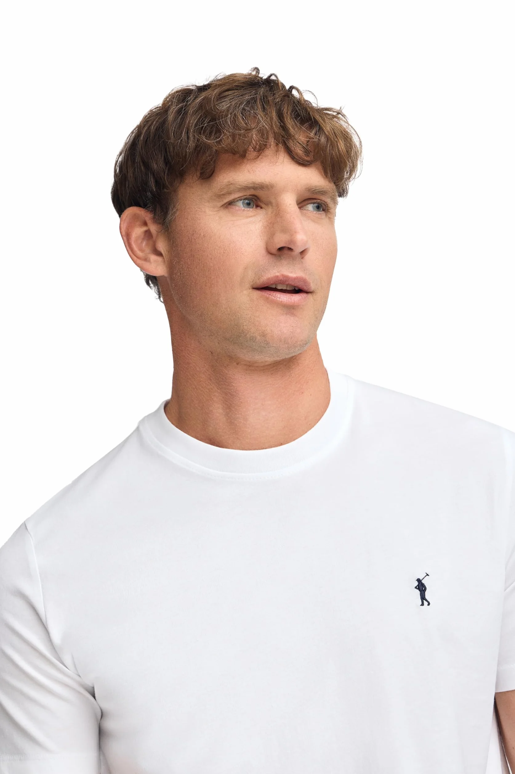 Polo Club Camisetas Hombre 100% Algodón Casual T-Shirt Cuello Redondo