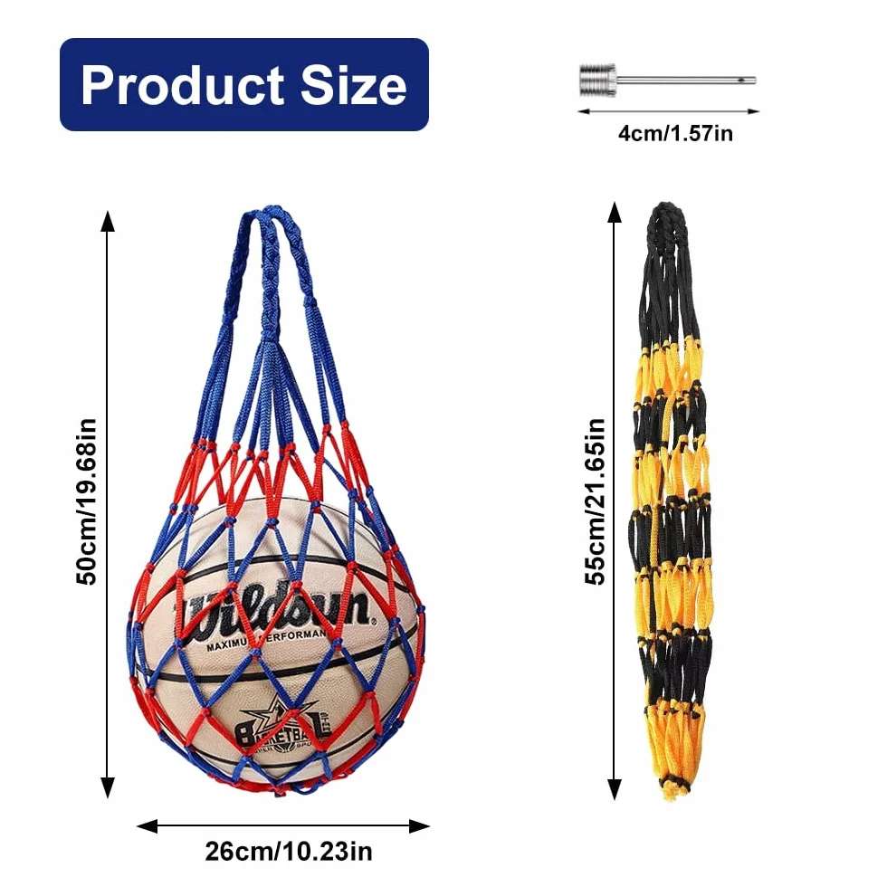 Red Portátil para Baloncesto, Voleibol y Fútbol - 2 Piezas con Bolso