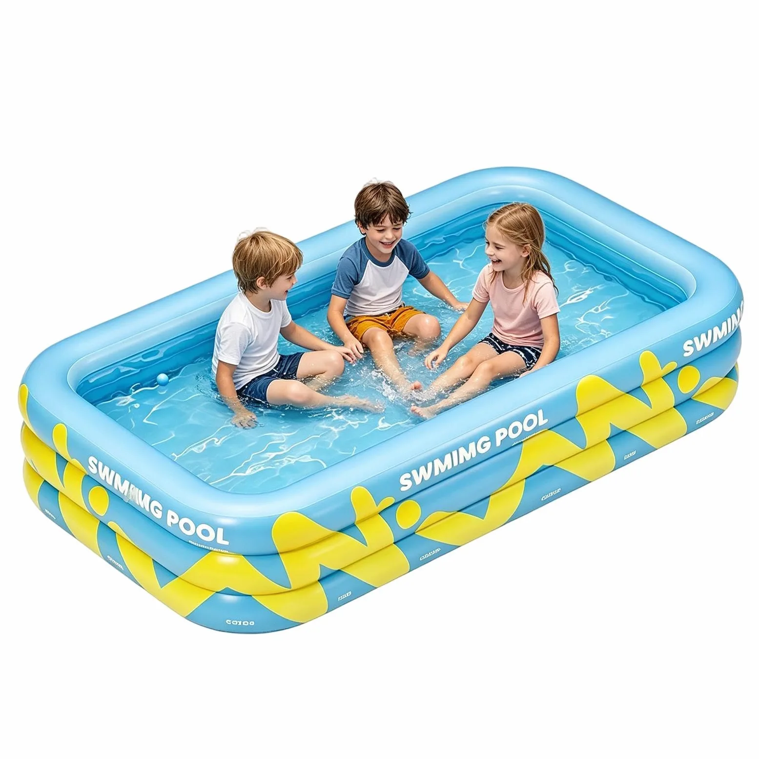 Piscina Hinchable Infantil 2,1 x 1,45 x 0,56 Metros Parque De Bolas | Piscina Para Verano Patio Exterior Jardín Césped Parque Juegos Y Natación Al Aire Libre Y