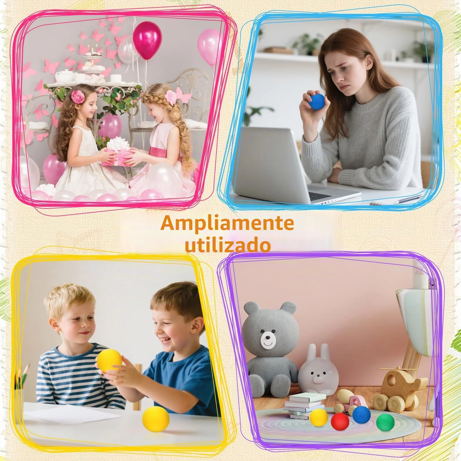 Tapvai 12 pelotas blandas, 6 cm, bola de espuma EVA, juegos interiores para niños