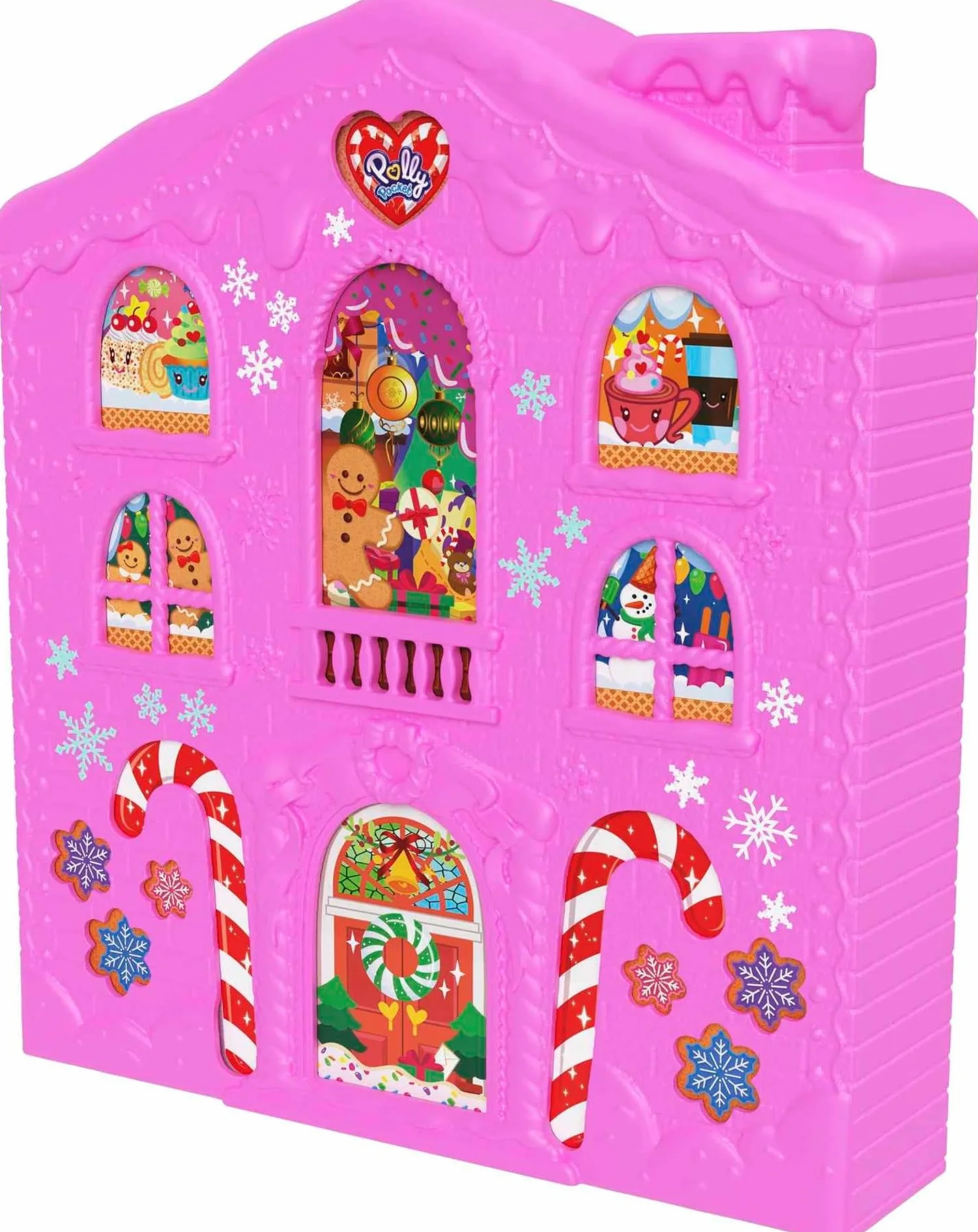 Polly Pocket Calendario de Adviento de muñecas, Juego de casa de Jengibre con 25 Regalos Sorpresa, HKW16