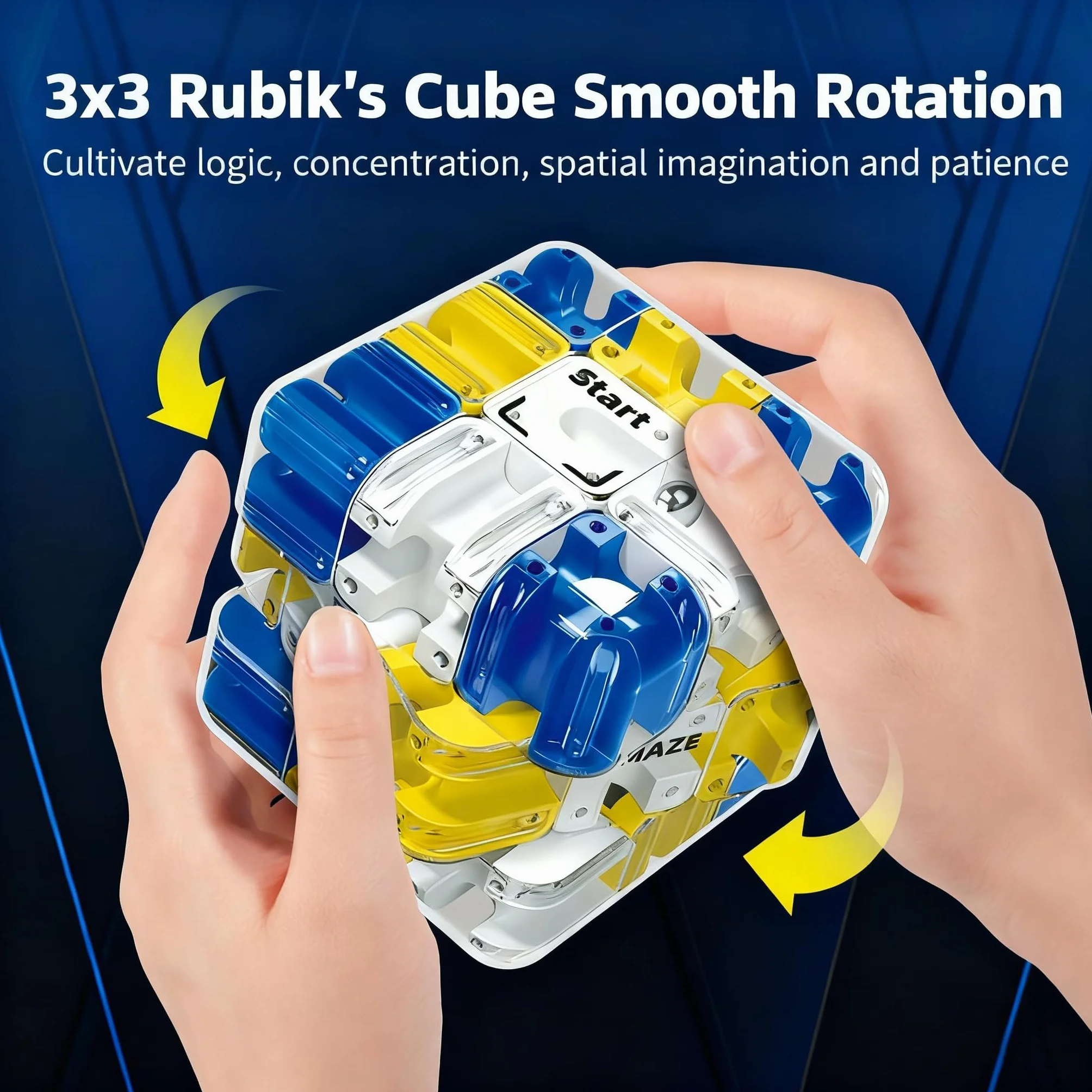 3D Cubo Laberinto, Puzzle Interactivo con Bola, Juego de Habilidad para Entrenamiento Mental y Relajación, Rompecabezas 3D para Niños y Adultos