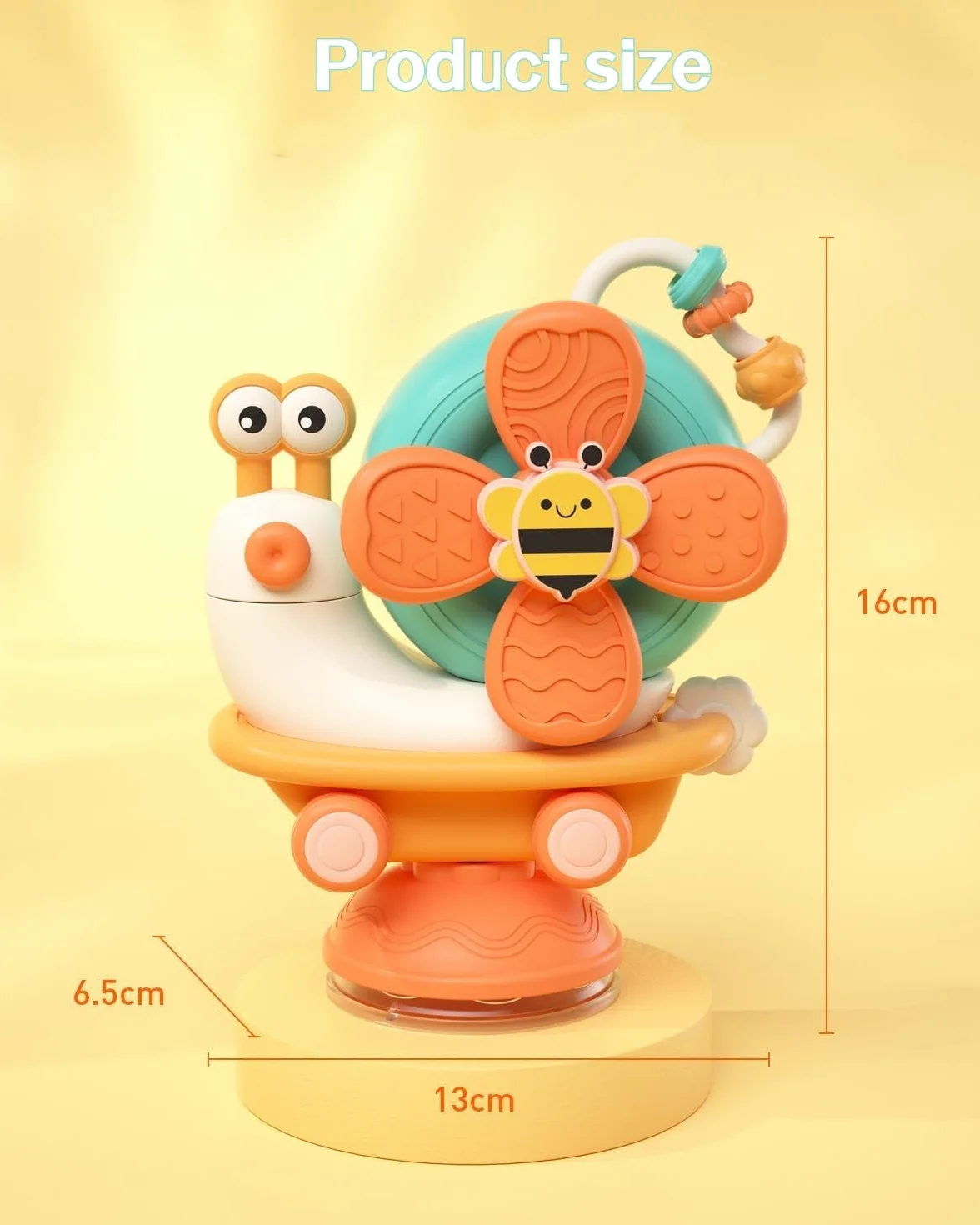 VORENUS Juguetes Giratorios con Ventosa para La Trona, Bebé y Juguetes Sensoriales de Baño, Montessori Juguetes Bebes 6-12 Meses, Regalo Niña Niño 7 8 9 10 11 Meses 1 año