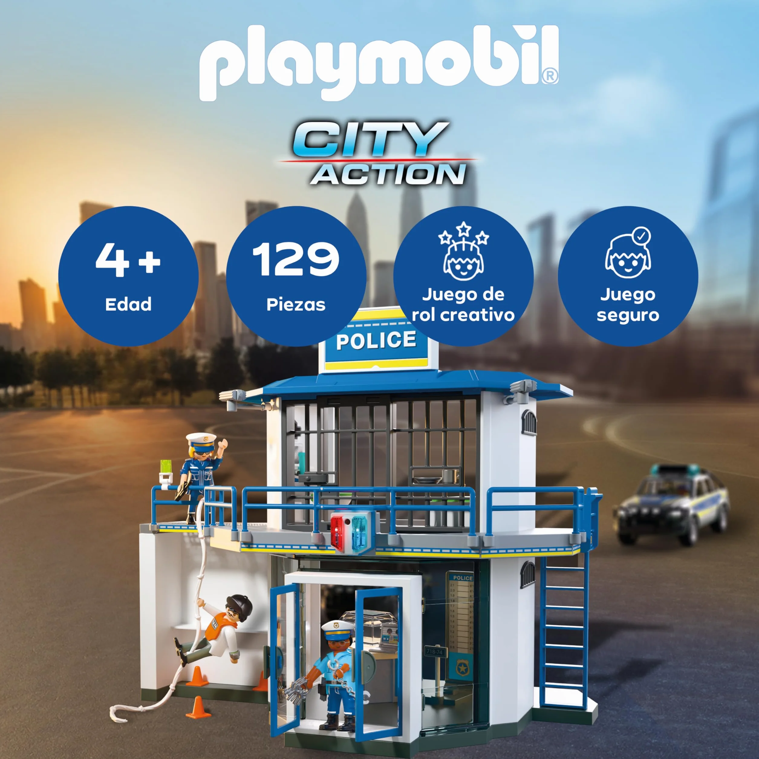 PLAYMOBIL Comisaría Sala Investigación 71874 Juguete Policial +4 Años