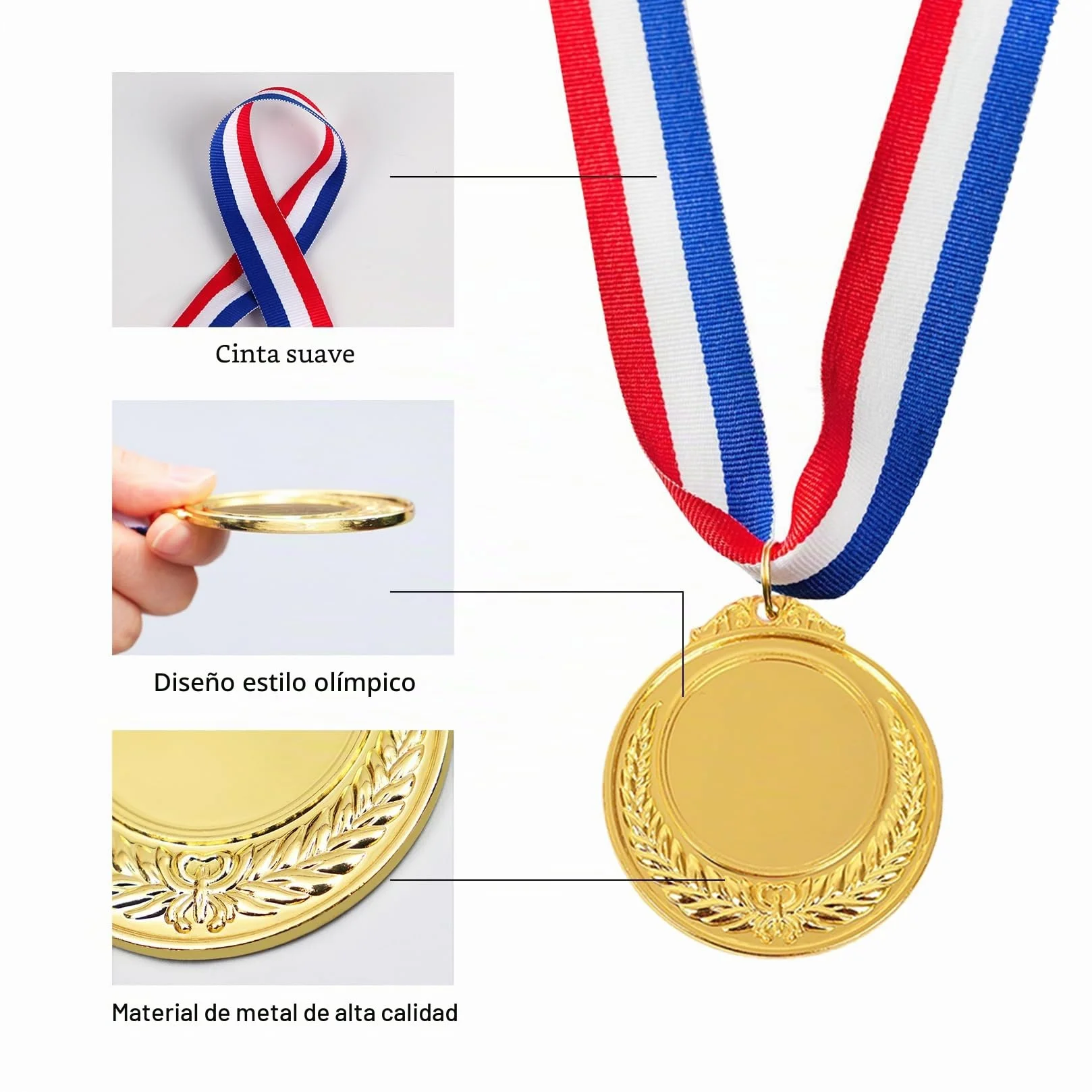 Medallas de Metal para Niños Oro para Ganadores en Concursos Deportivos Fiesta Ortografía Abejas Cumpleaños