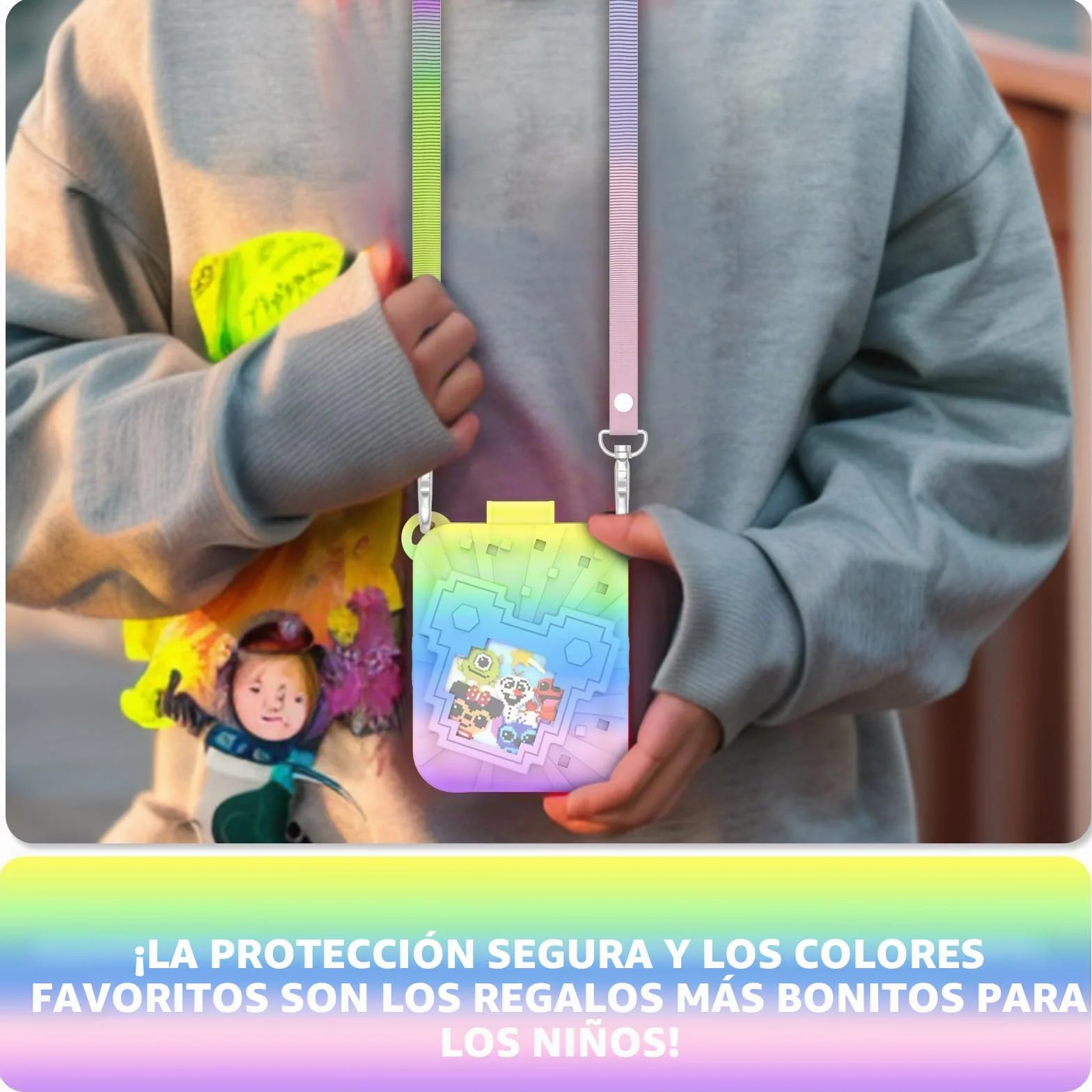 Funda de silicona para Bitzee Disney Interactive Toy anticaídas, correa y durabilidad para tu juguete interactivo Bitzee Disney (colorido)