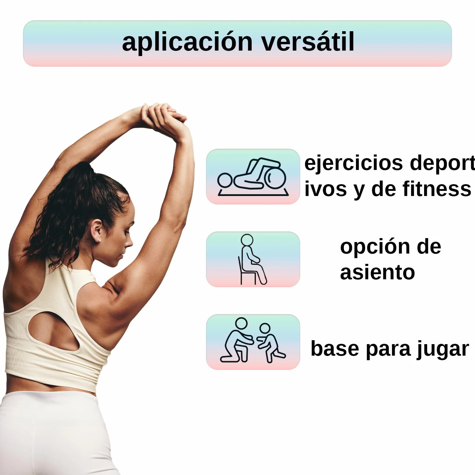ALPIDEX Esterilla de gimnasia 180 x 60 x 3,2 cm plegable suelo deportiva hogar