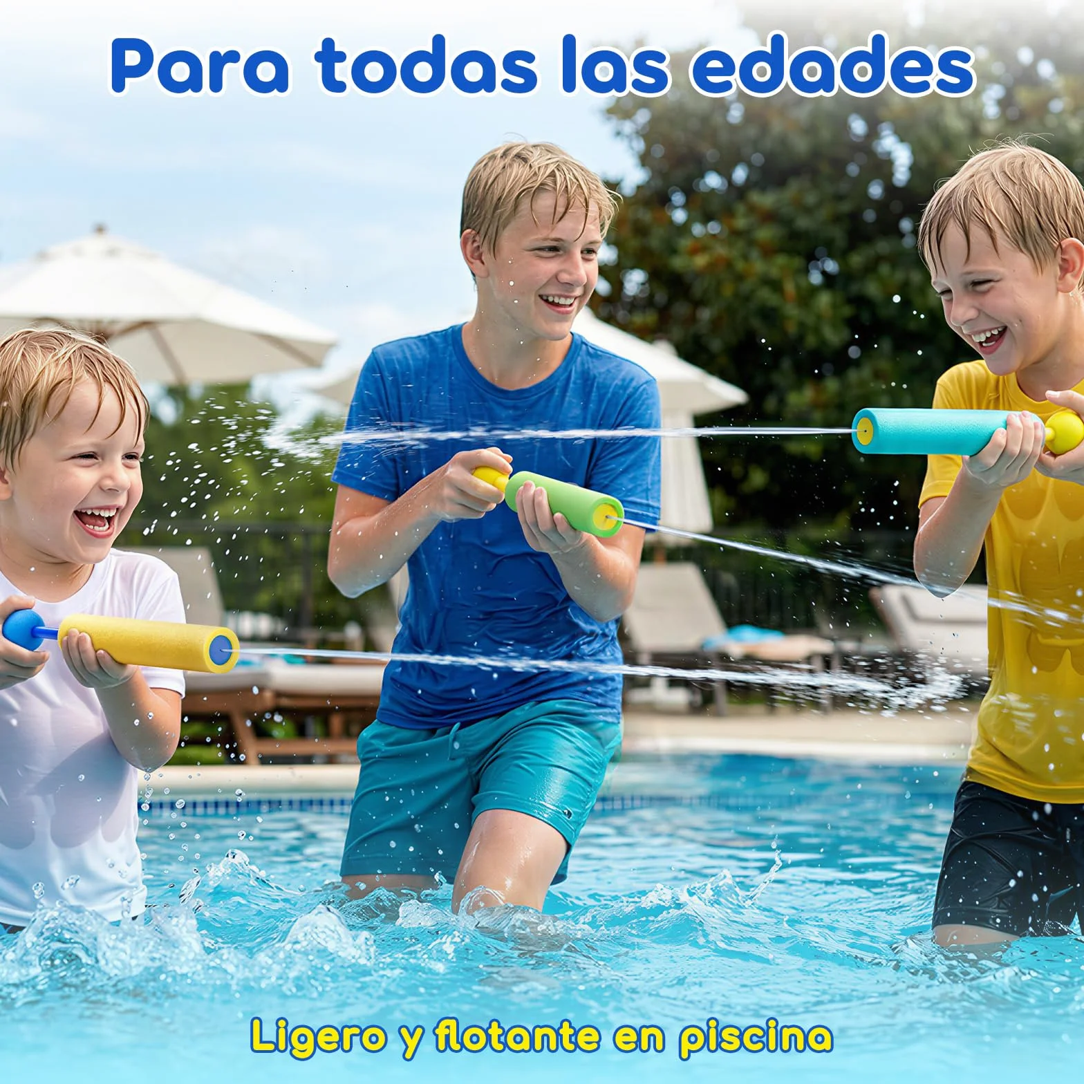 Lehoo Castle Pistola de Agua Pack 12 Espuma para Niños Juguete Agua Piscina Playa Jardín Verano
