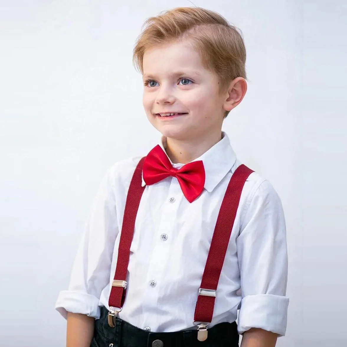 Tokaneit Suspenders Niños Pajarita Ajustables Clip On