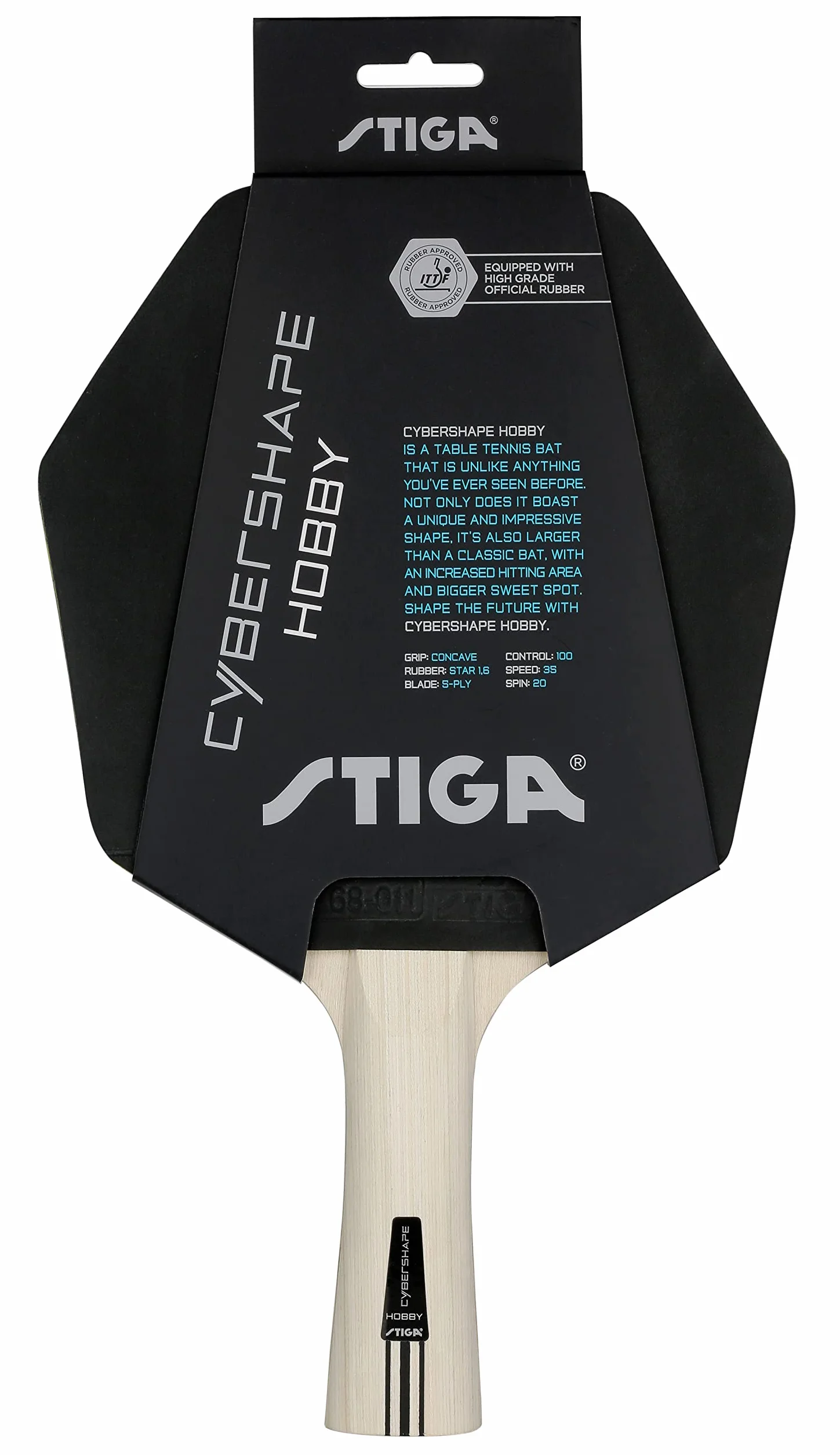 STIGA Cybershape Hobby Raqueta de Tenis de Mesa para Todos los Niveles