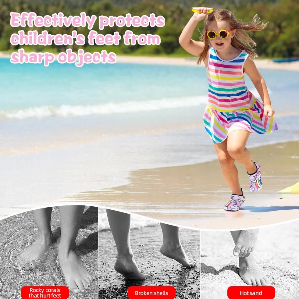 Escarpines Niño Niña Zapatos de Agua Antideslizantes Playa Descalzos Natación 24-31 EU