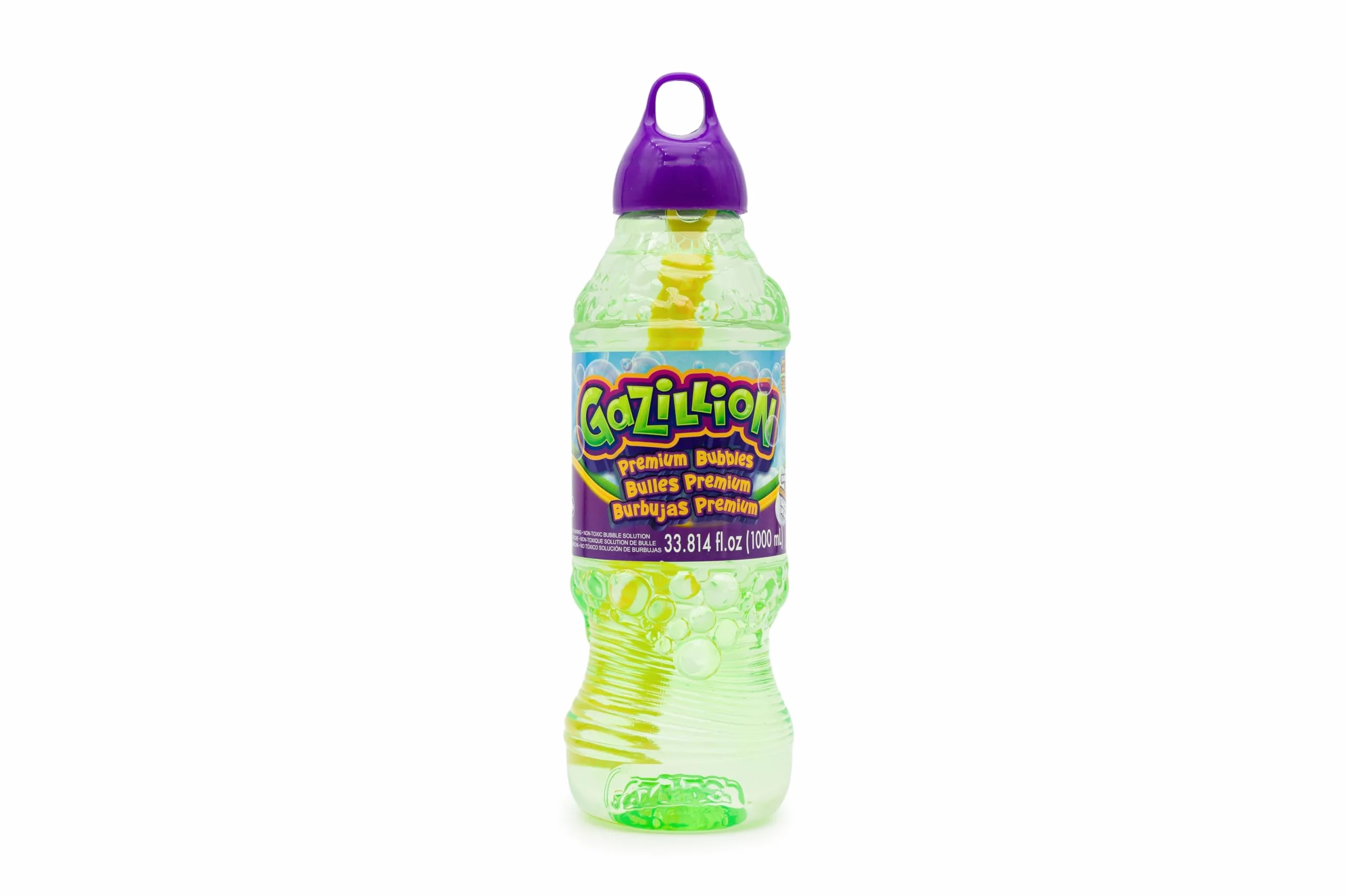 Gazillion Solución Premium de Pompas 1L en Botella| Burbujas, Vibrantes y Seguras | Para Niños, Fiestas, Celebraciones | Juguetes y Regalos para Niños de 3 Años o Más