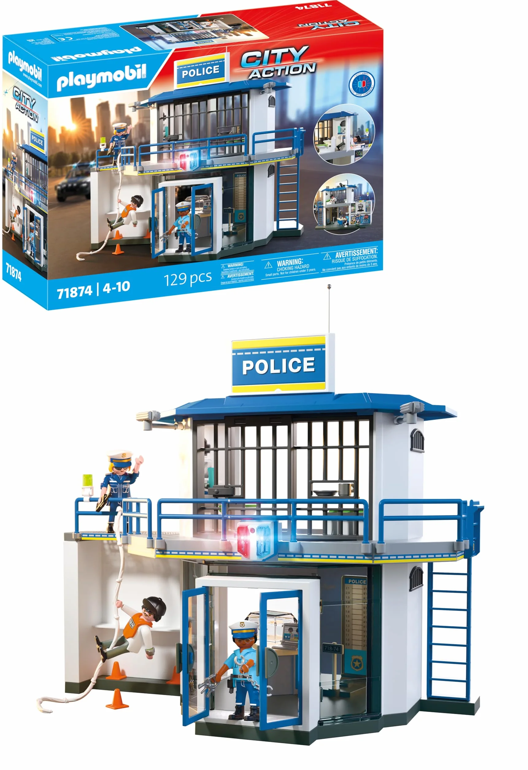 PLAYMOBIL Comisaría Sala Investigación 71874 Juguete Policial +4 Años