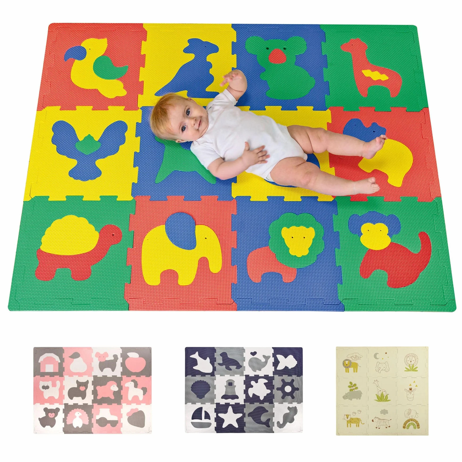 Hakuna Matte Elegante Alfombra Rompecabezas para bebé 1,2x0,9m Animales de Safari