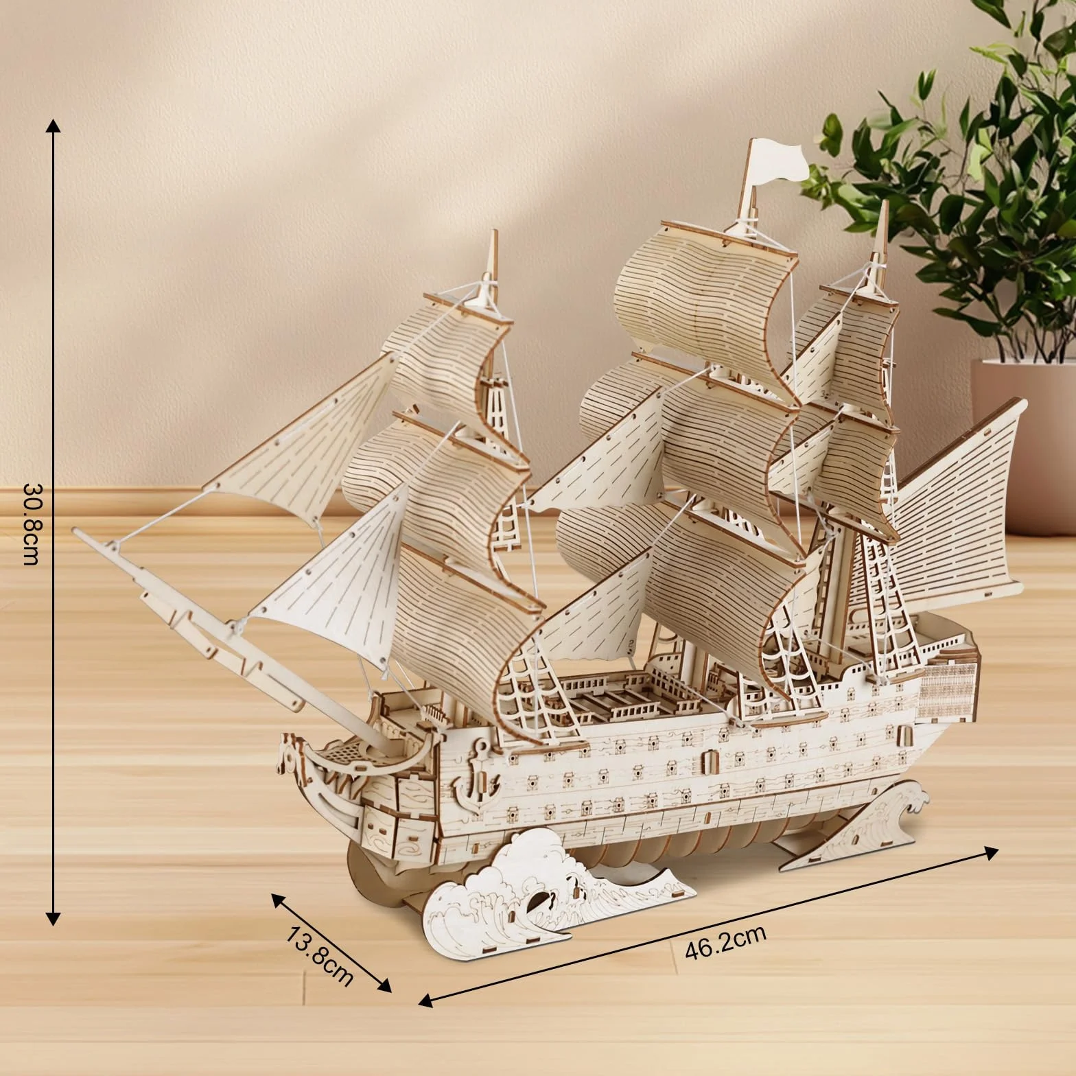 Comfoyar Puzzle 3D Velero, Maquetas Madera para Construir Adultos, DIY Construcciones Madera de Barcos para Montar, Decoracion Hogar y Cumpleaños Navidad DÍa del Padre Regalos para Hombre Mujeres