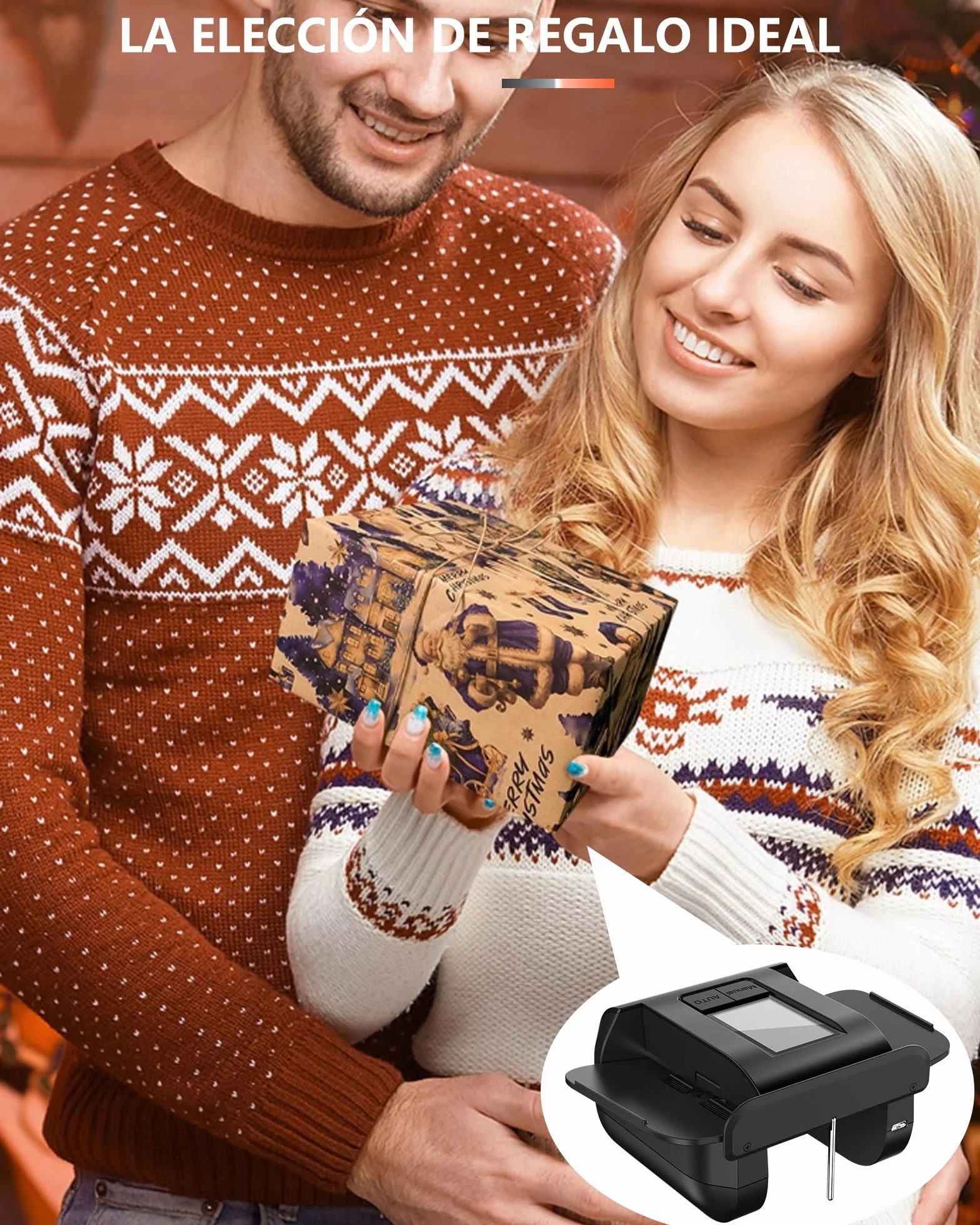 Barajador de Cartas Automático Eléctrico para 1-2 Barajas - Modo Auto/Manual Recargable 2000mAh USB-C - Silencioso - Compatible con Póker, Blackjack, UNO, Texas Hold'em, Skip-Bo y Phase 10
