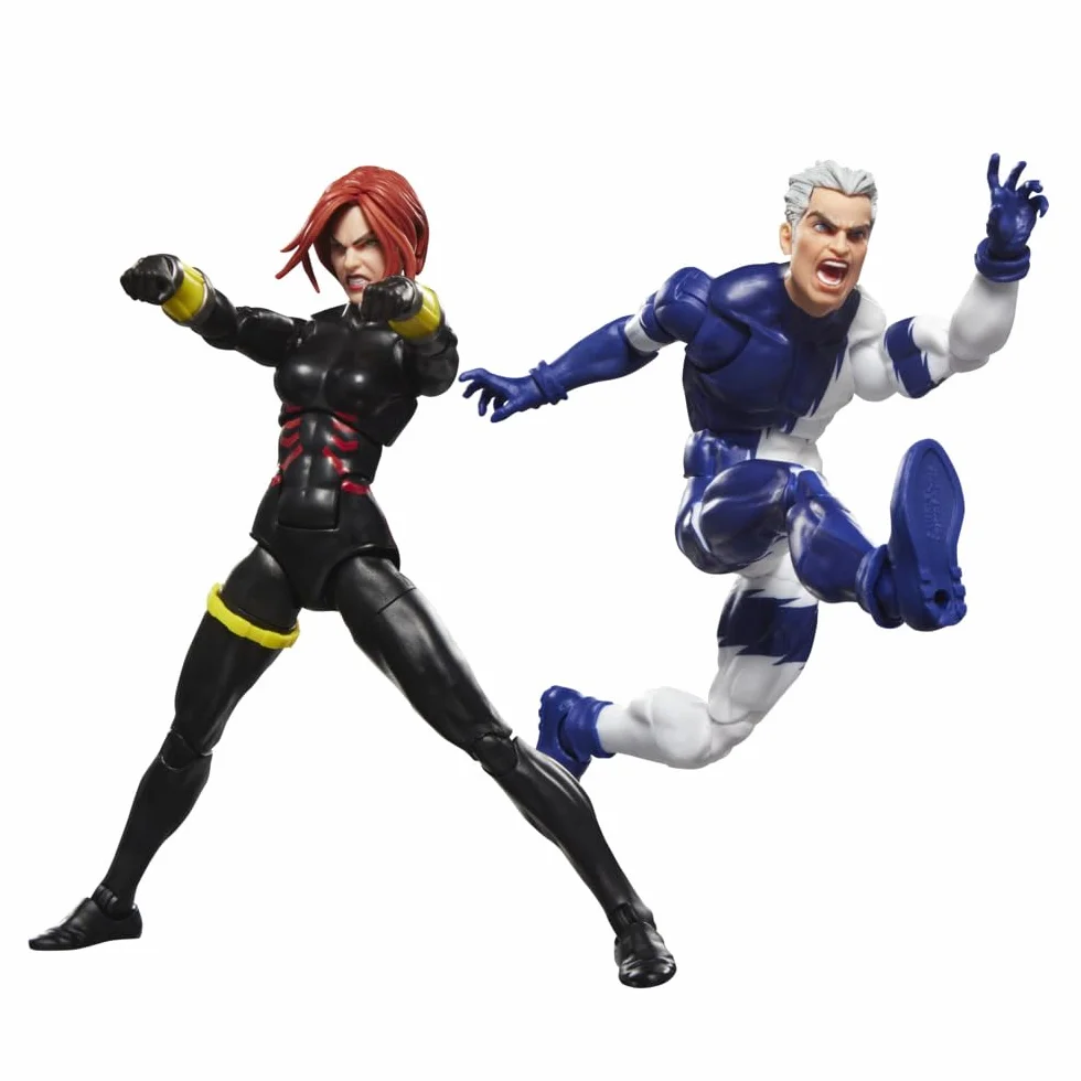 Marvel Legends Series, Black Widow y Quicksilver, Avengers: The Crossing, Figuras coleccionables de 15 cm inspiradas en los cómics