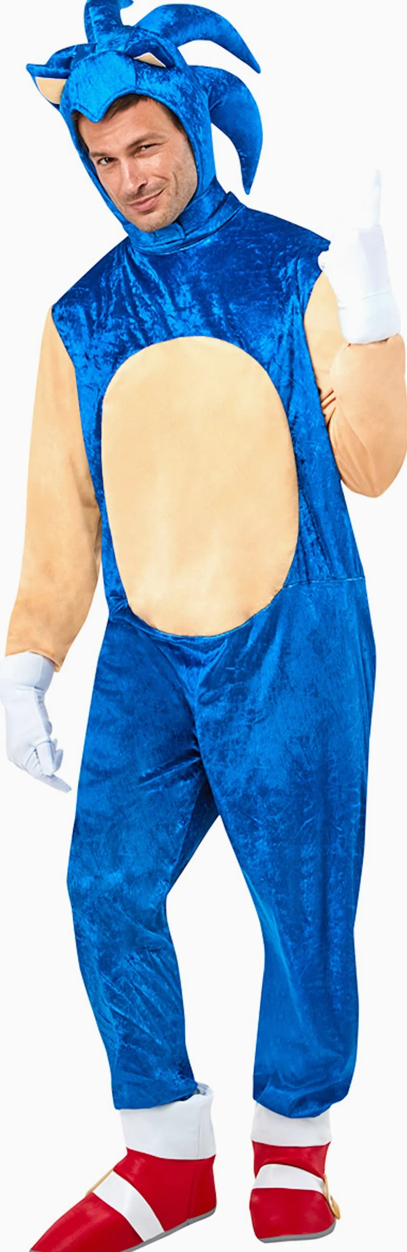 Rubie's Disfraz oficial de Sonic The Hedgehog para adultos, disfraz de lujo para adultos