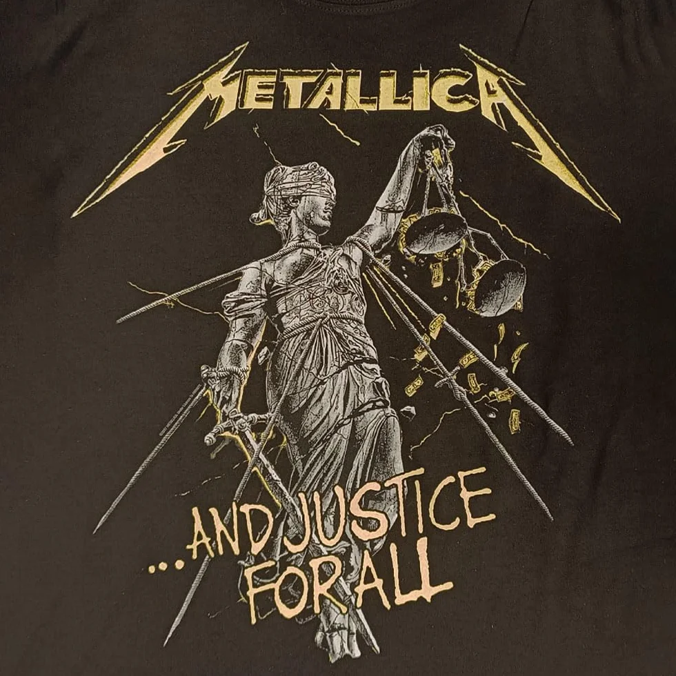 Metallica And Justice for All T-Shirt Heavy Metal Rock Camiseta Unisex Adulto Niño