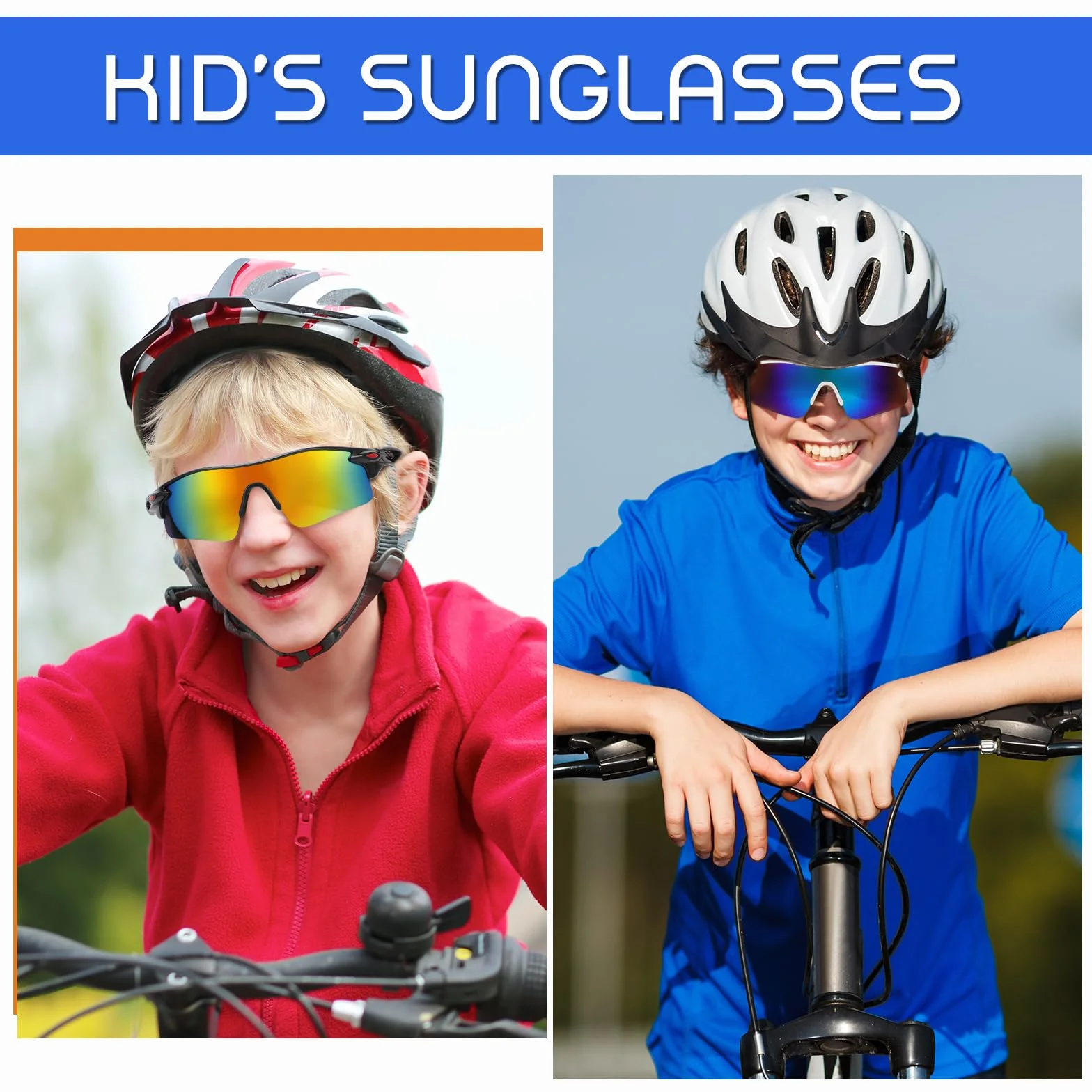 Gafas de Sol Deportivas para Niños Ciclismo Running Protección UV 400 Lote de 2