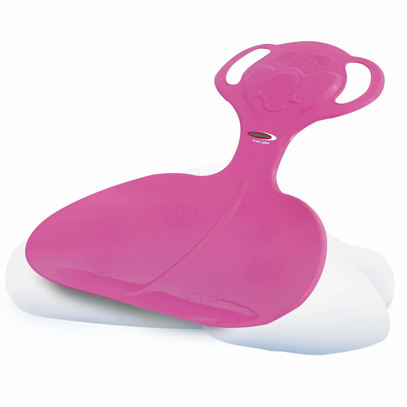 Jamara 460376 - Snow Play Trineo Oso Fucsia – Empuñaduras en Forma de Oso de fácil Agarre, Peso Ligero