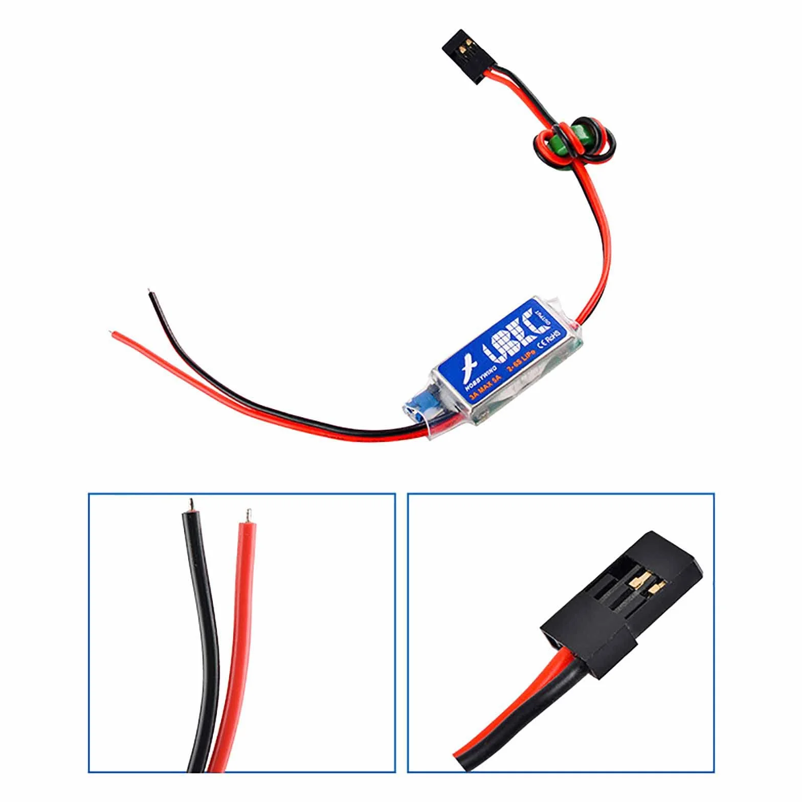 WANGCL Sistemas de Estabilización de Voltaje DC Ajustable UBEC RC 5V/6V 3A Servo Fuente de Alimentación para Cámara Gráfica Gimbal Receptor de Control de Vuelo para RC Helicóptero Avión