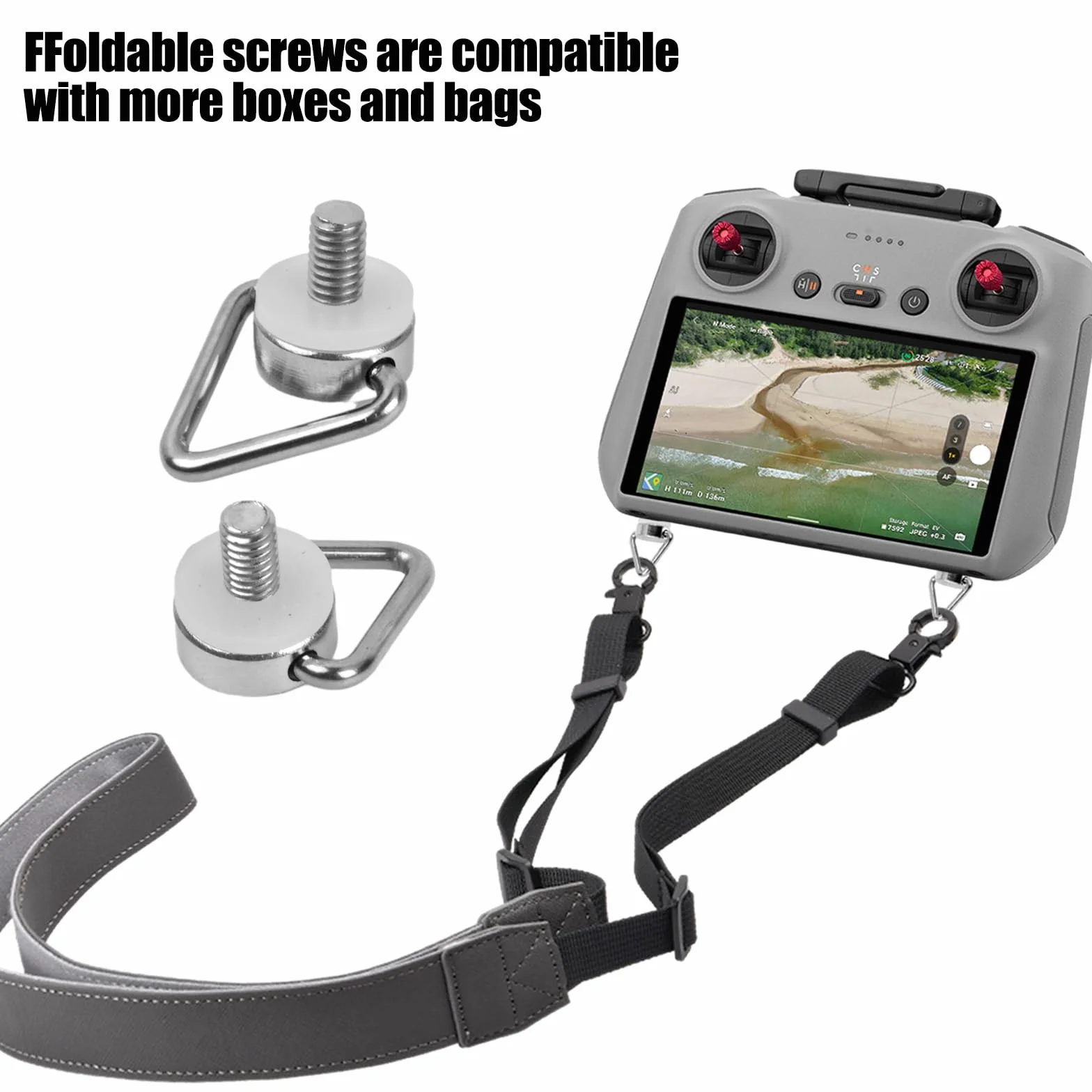 Cordón para el Cuello para DJI RC y RC Pro, Correa de Hombro de Cuero PU con Tornillo para el Controlador DJI